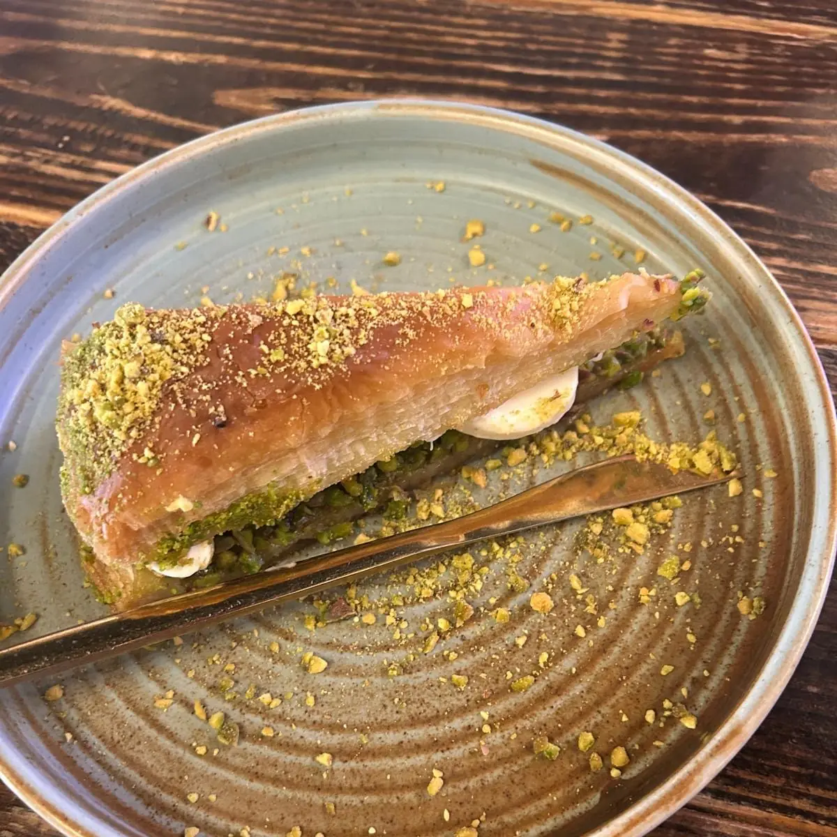 Pistachio Baklava with Turkish Ice Cream Made