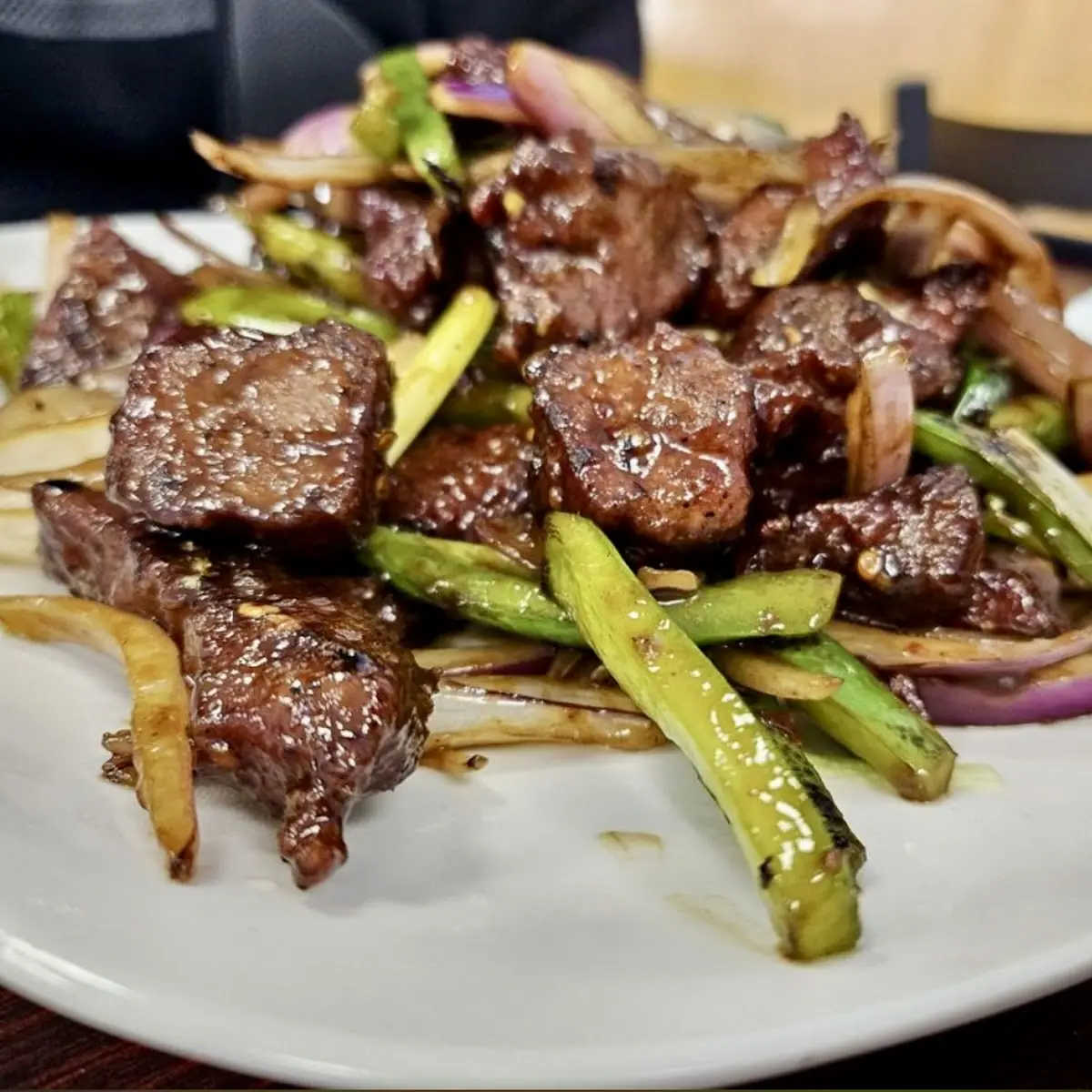 8 Mongolian Lamb with Black Pepper Sauce