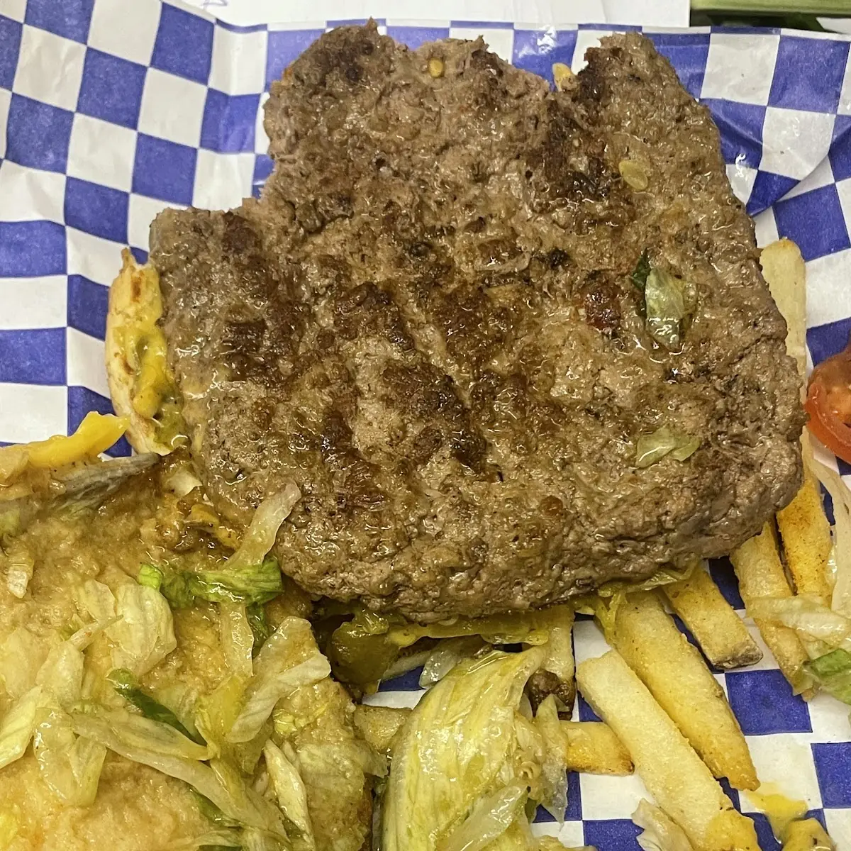 Green Chile Cheese Burger