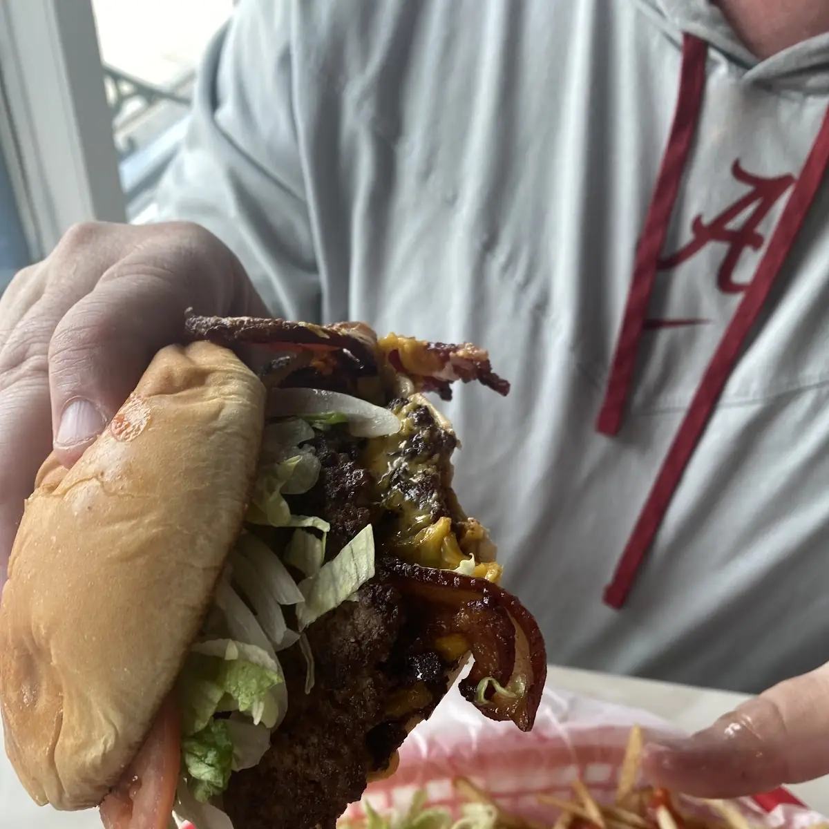 Big Bacon Cheeseburger Deluxe with Fries