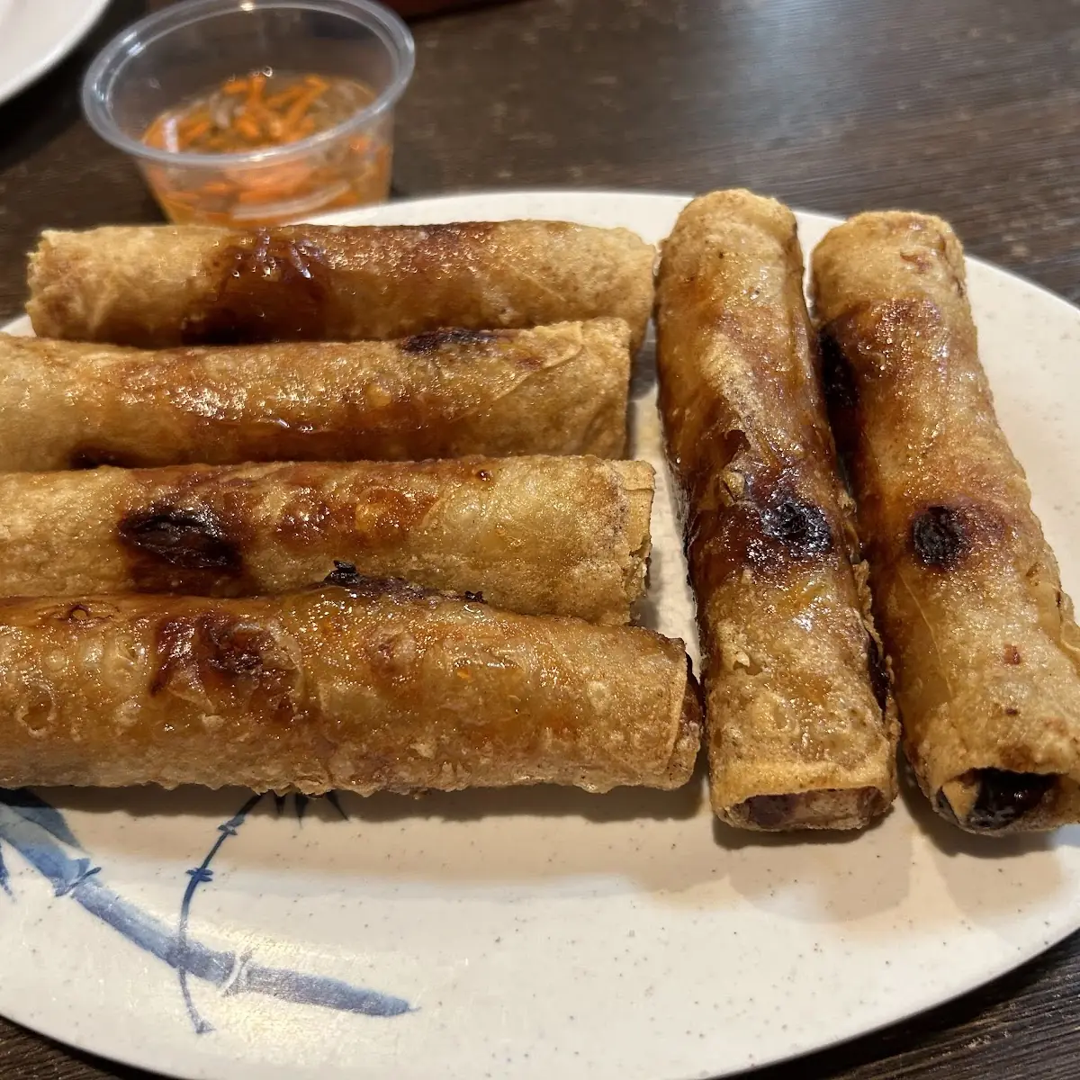Fried Egg Rolls and Char-Grilled Pork