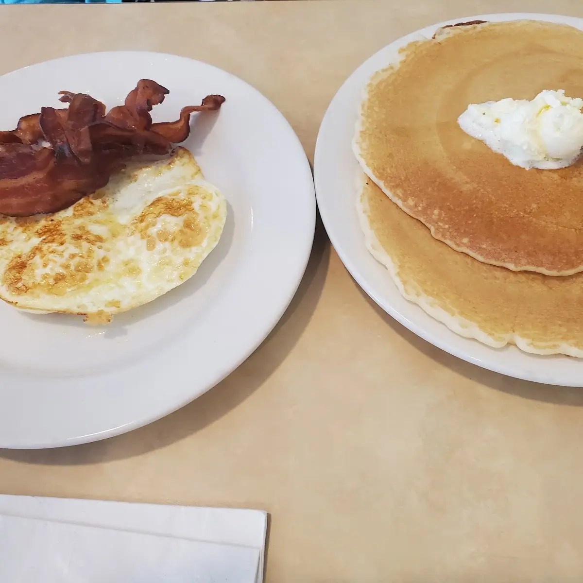 2 Eggs Bacon and Pancakes
