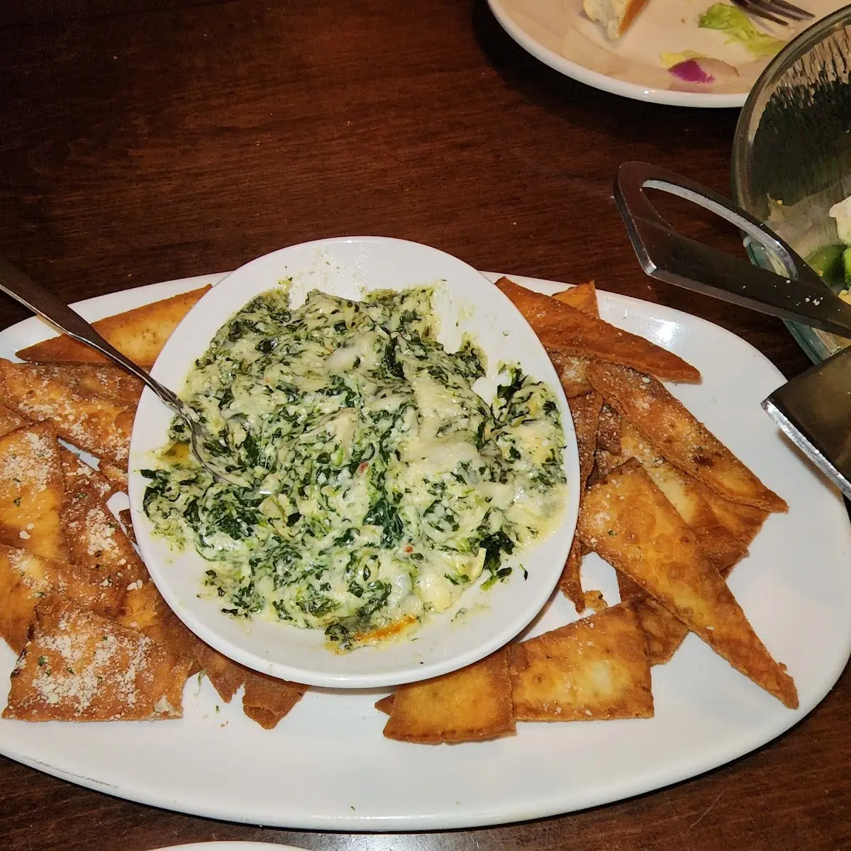 Spinach Artichoke Dip and Pita Chips