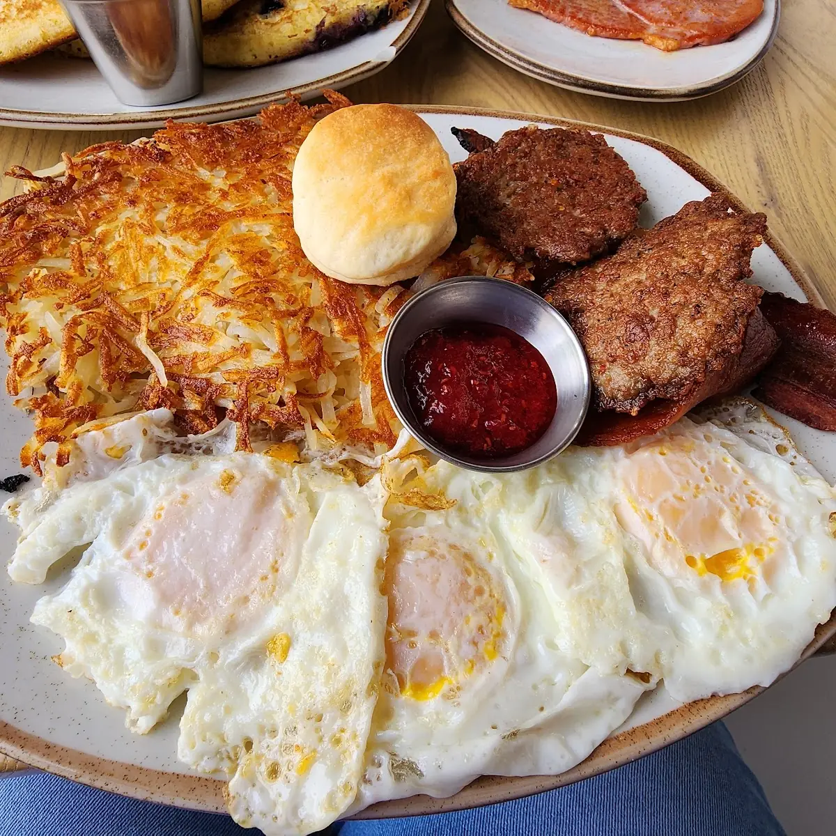 Traditional Breakfast Platter with Eggs