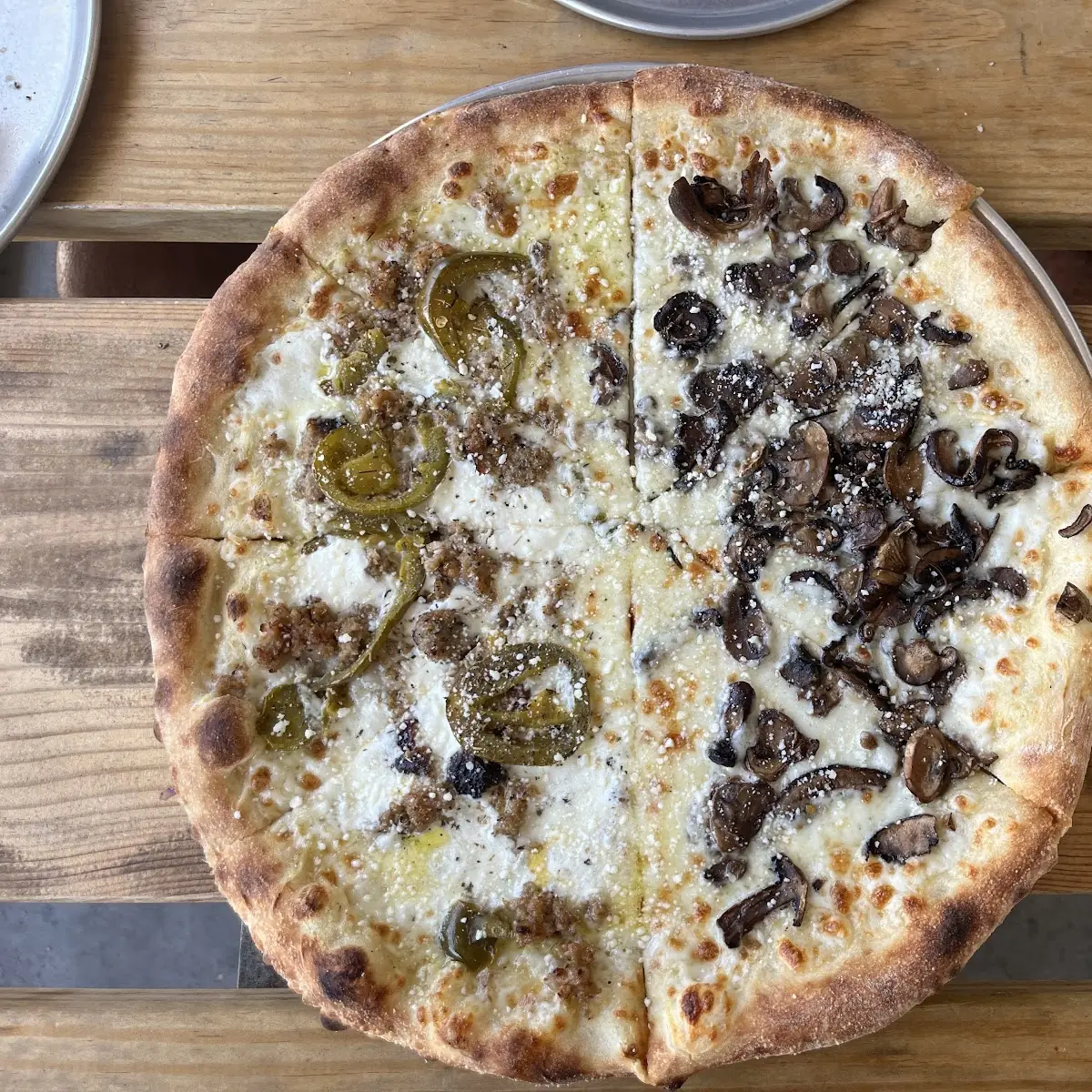 Roasted Garlic Sauce Pizzas
