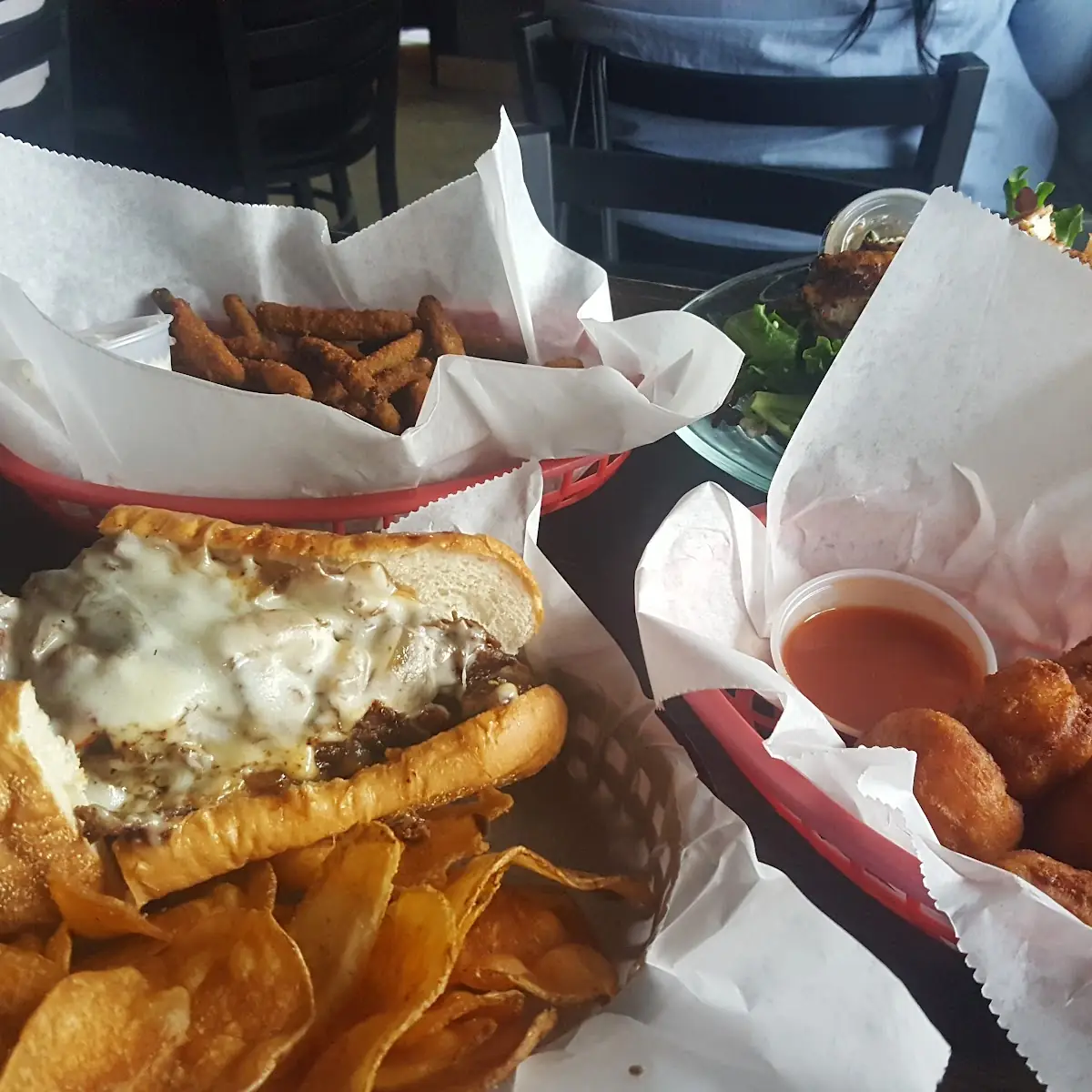 Philly Cheese Steak and Mac N Cheese