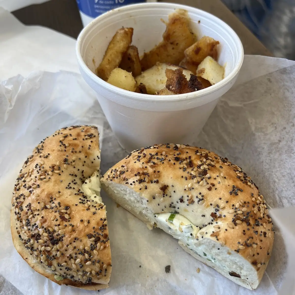 Everything Bagel with Scallion Cream Cheese