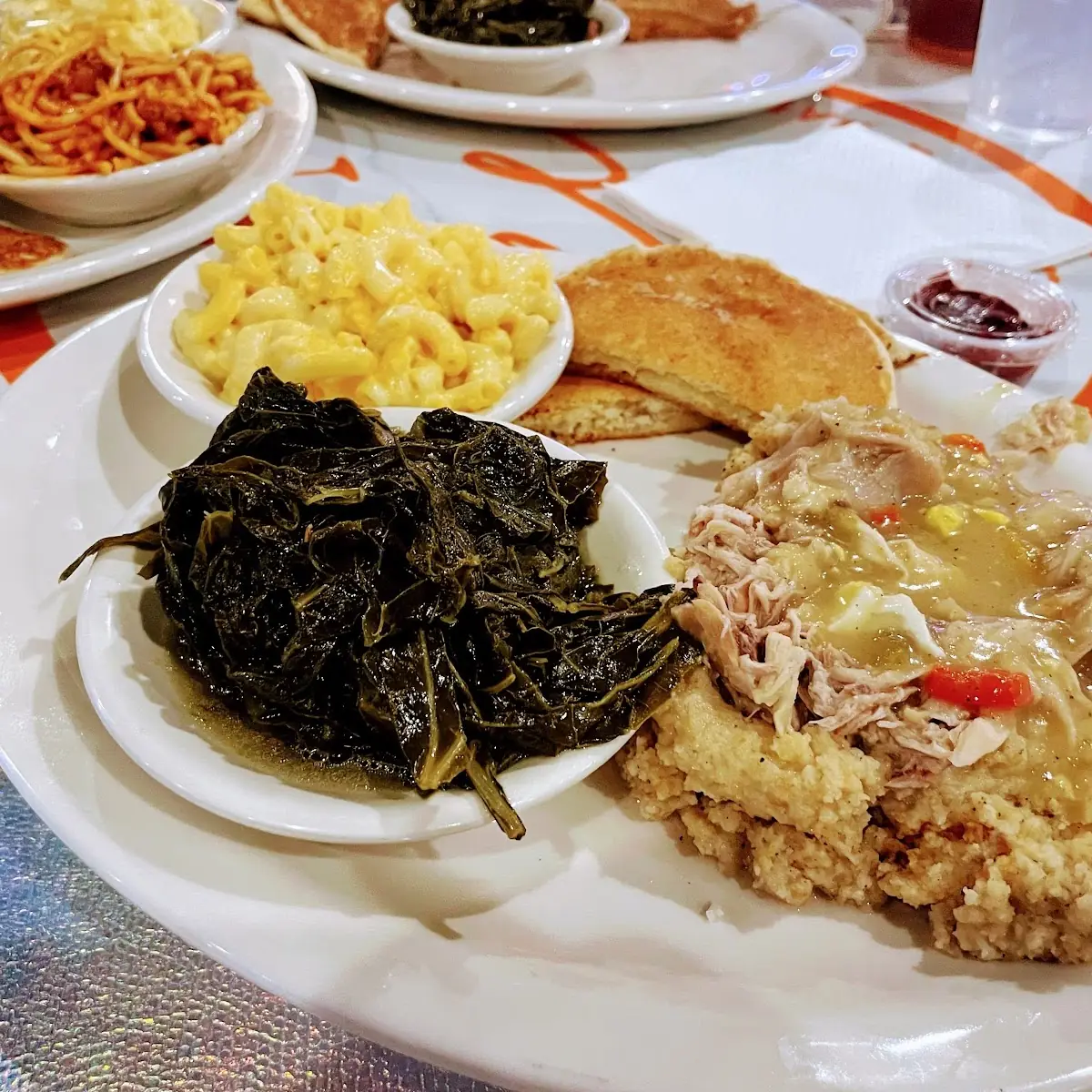Mac and Cheese Turnip Greens