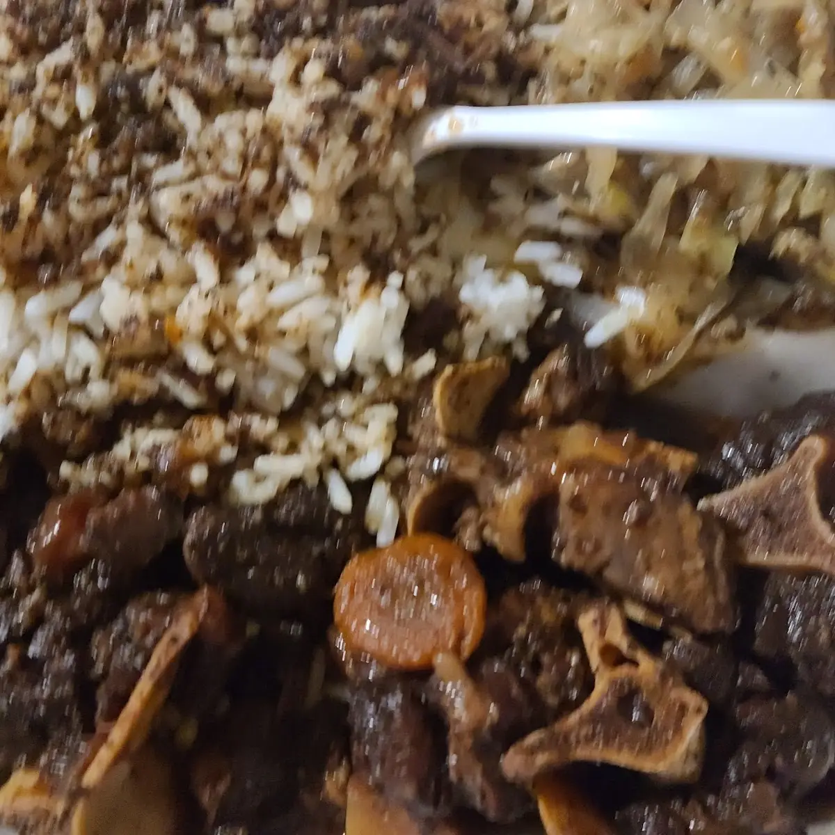 Oxtail White Rice and Cabbage