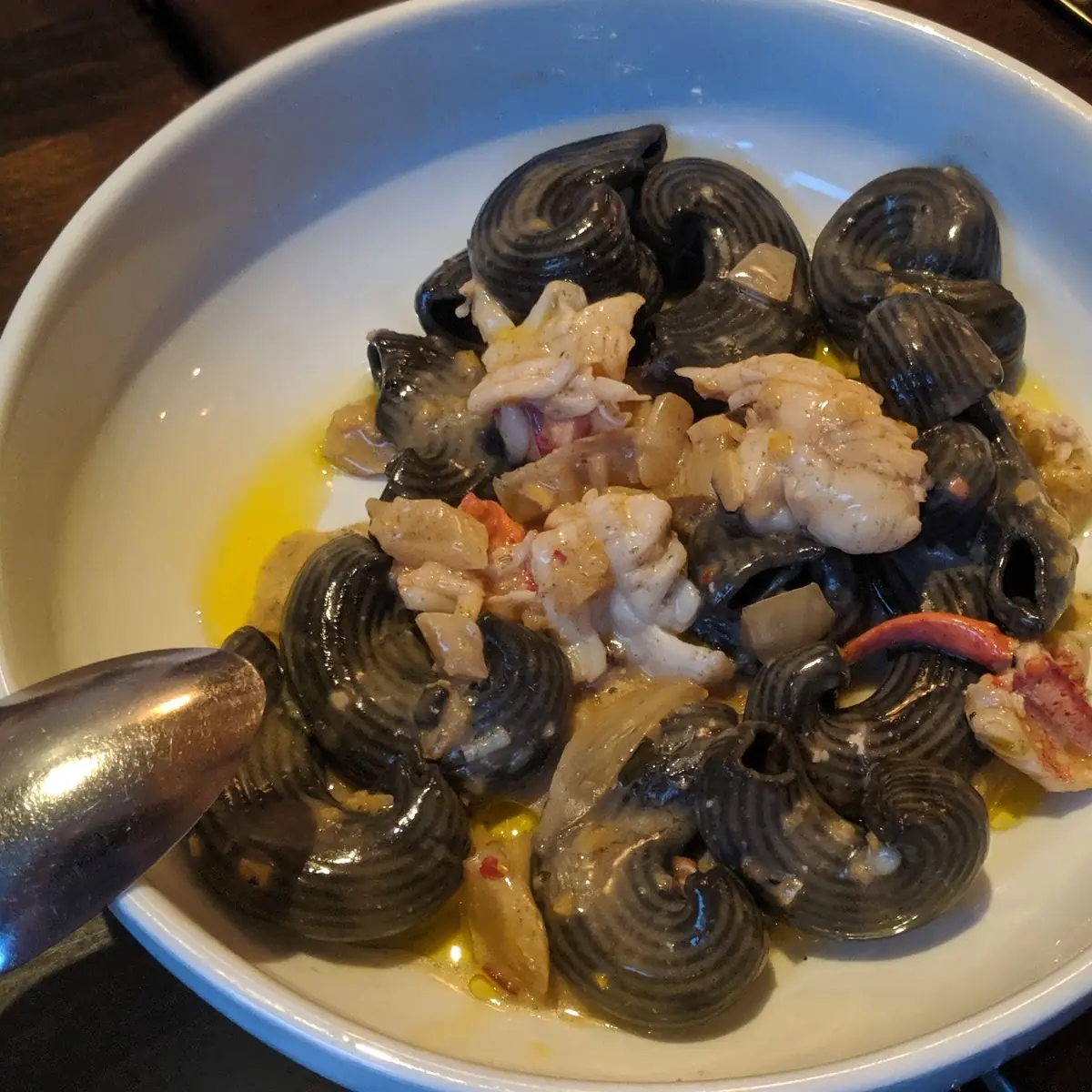 Squid Ink Pasta with Lobster