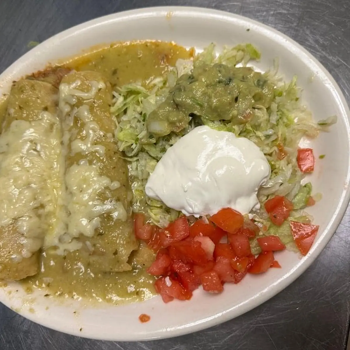 Quesadilla Dinner Served with Rice & Beans