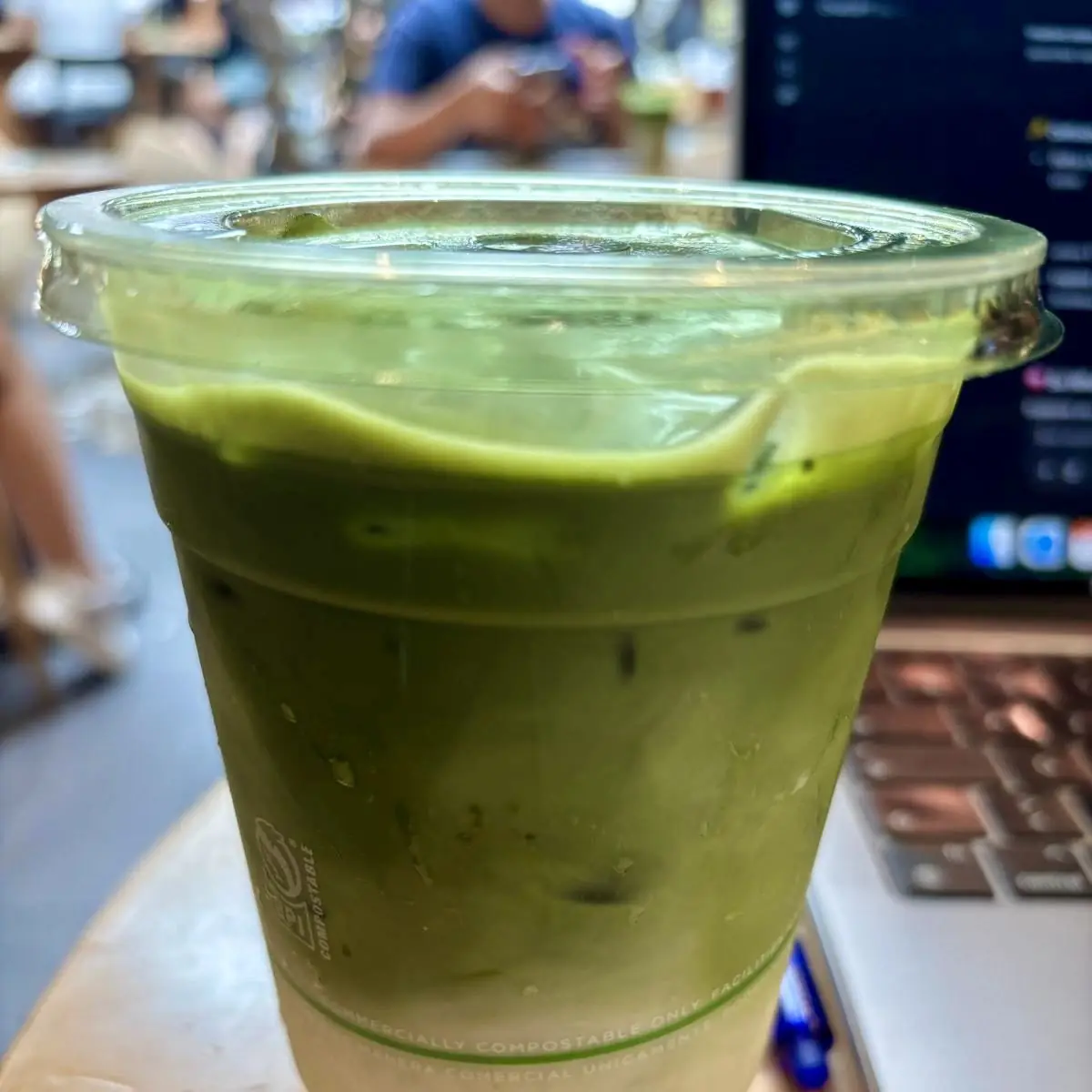 Iced Matcha Latte with Oat Milk