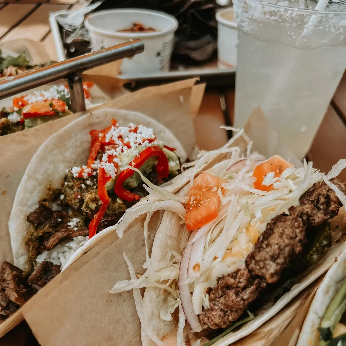 Kobe Bacon Burger Tacos