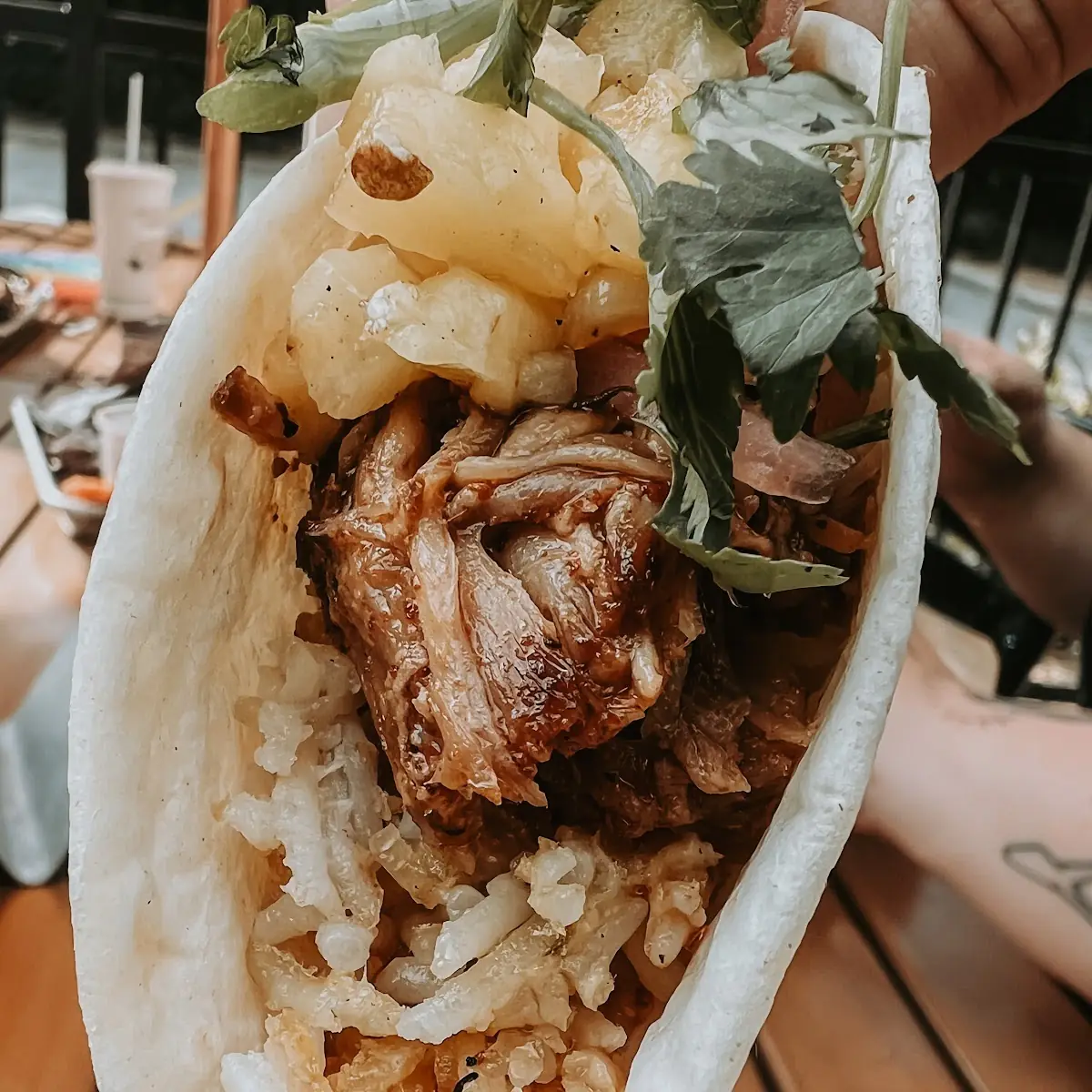Korean Fried Rice Taco