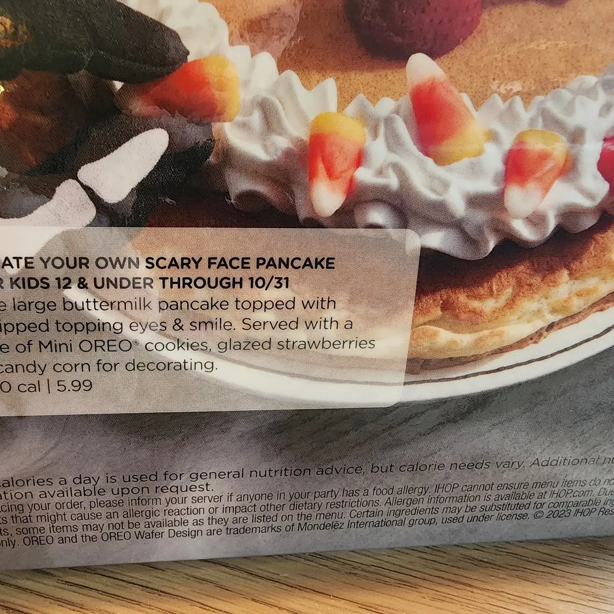 Limited Time Scary Pancakes