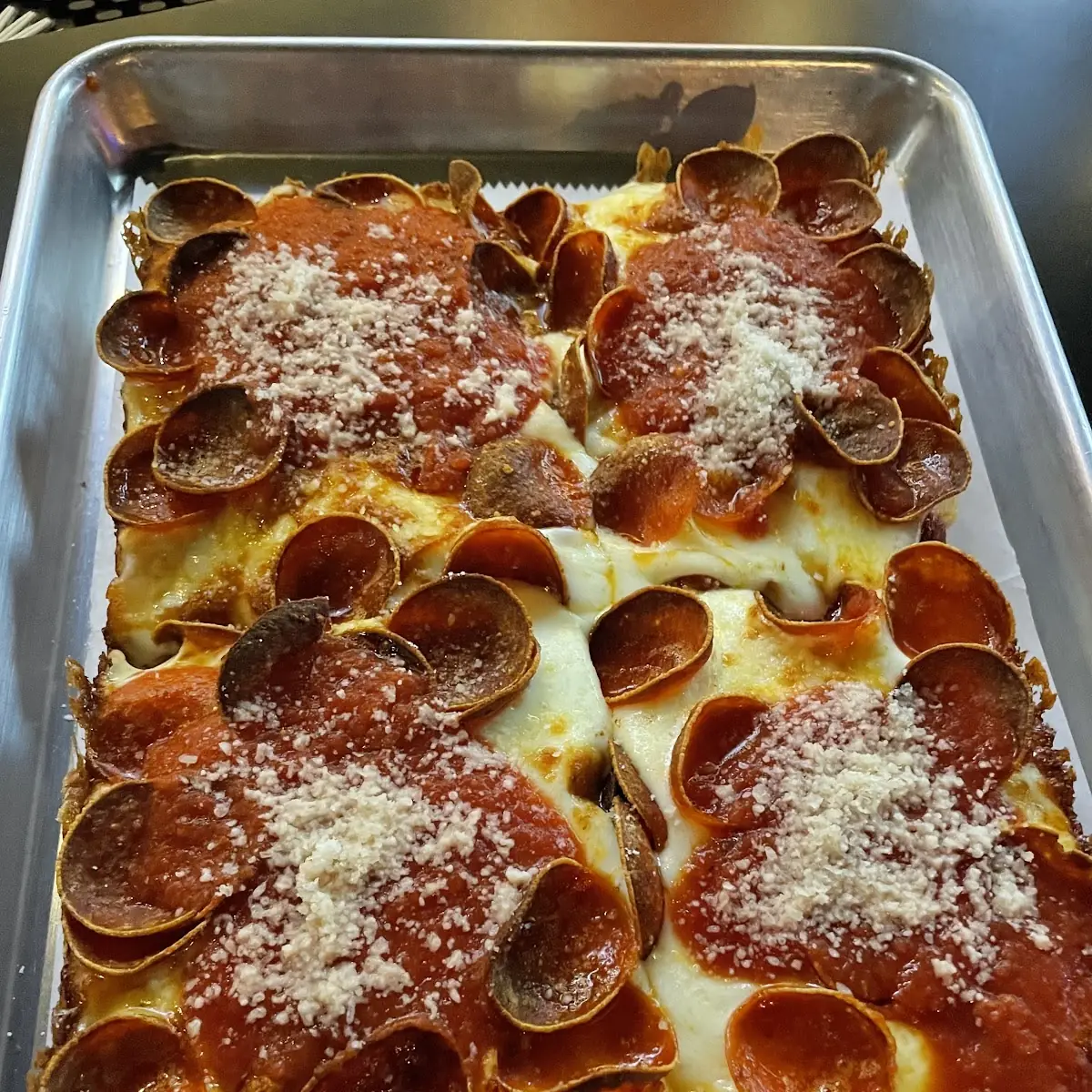 Detroit-Style Pepperoni Pizza