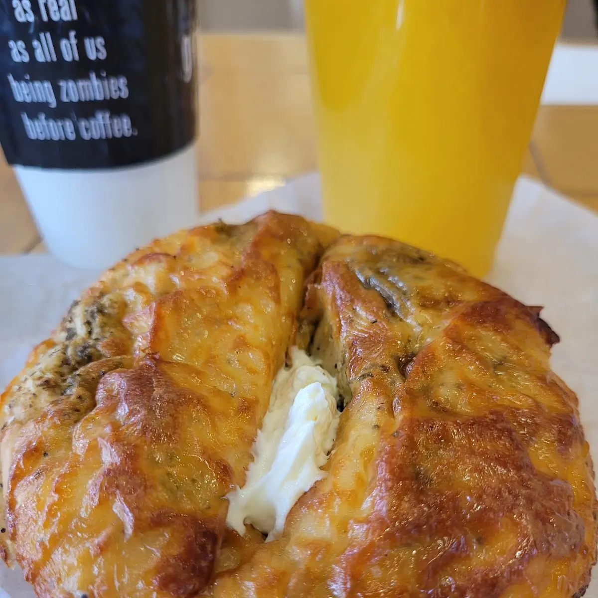 Spinach Asiago Bagel