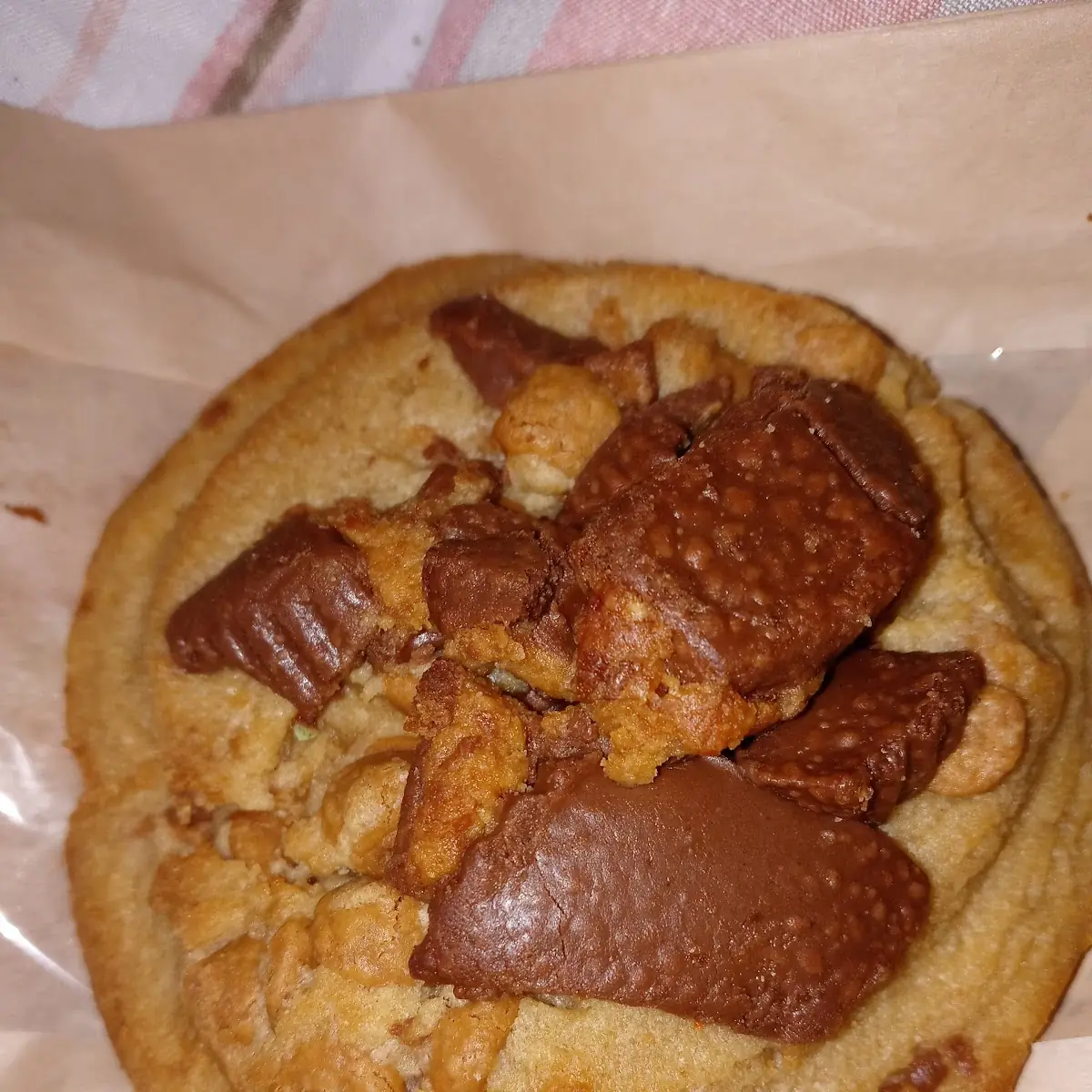 Peanut Butter Cookie with Reeses on Top