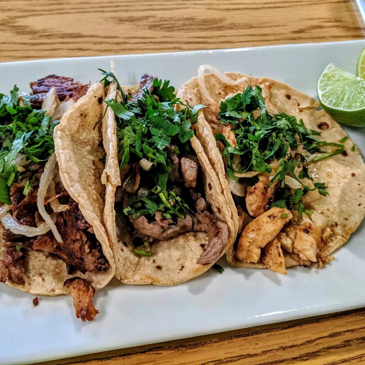 Two Tacos Rice & Beans