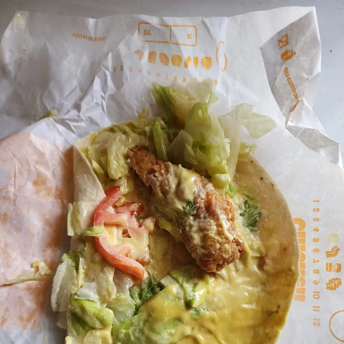 Honey Mustard Chicken Wrap