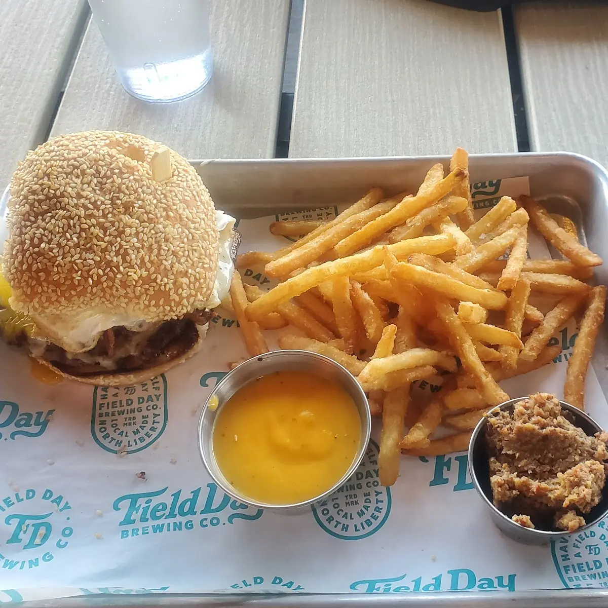 Iowa Sunrise Burger with Beer Cheese