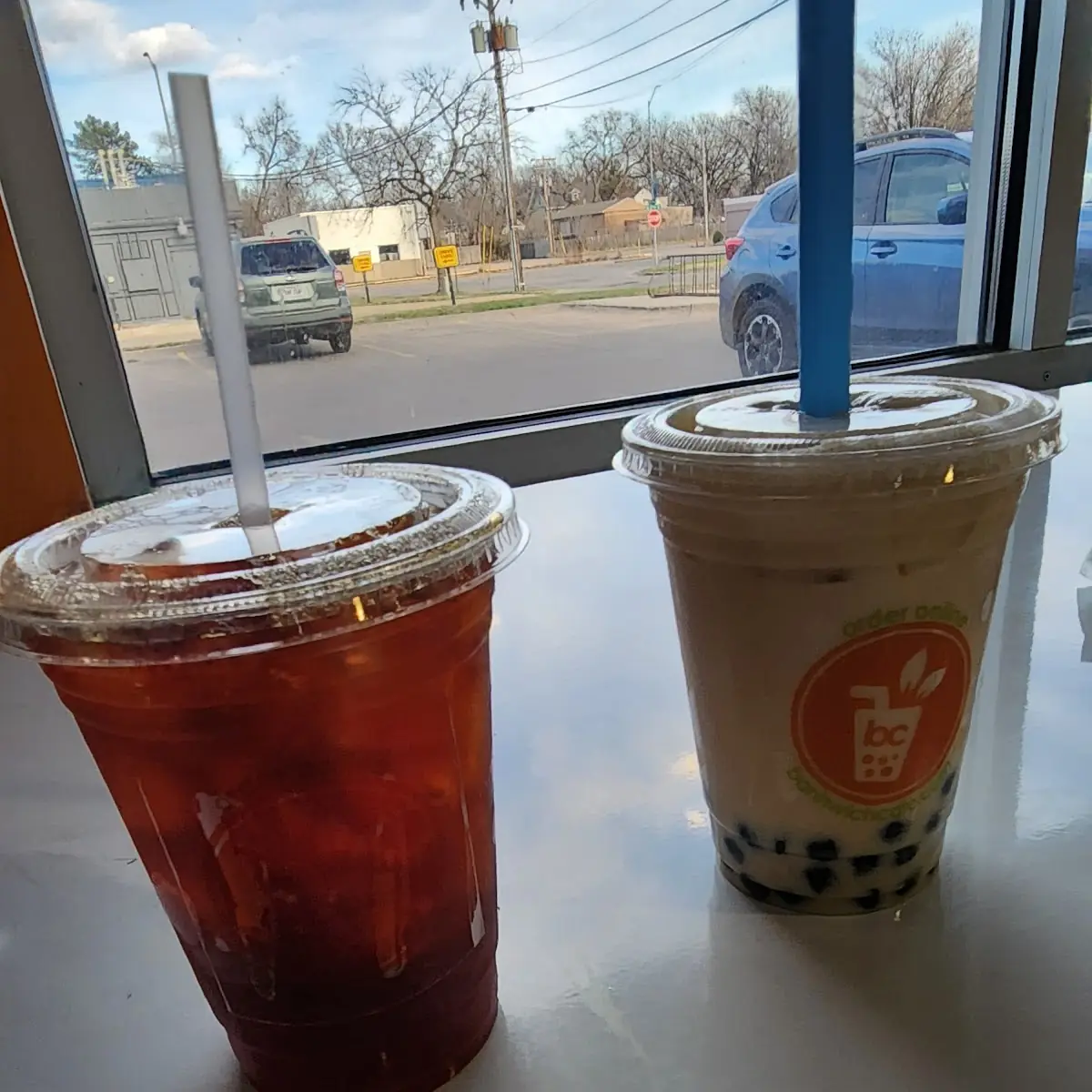 Iced Black Tea Coconut Milk Tea with Boba