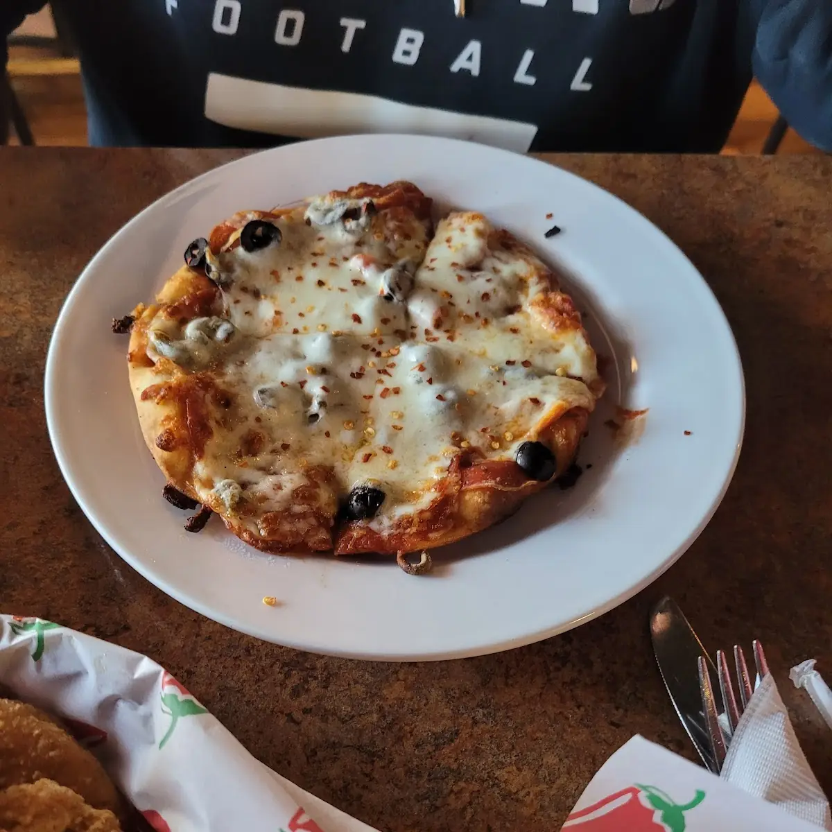 Pepperoni and Olive Pizza