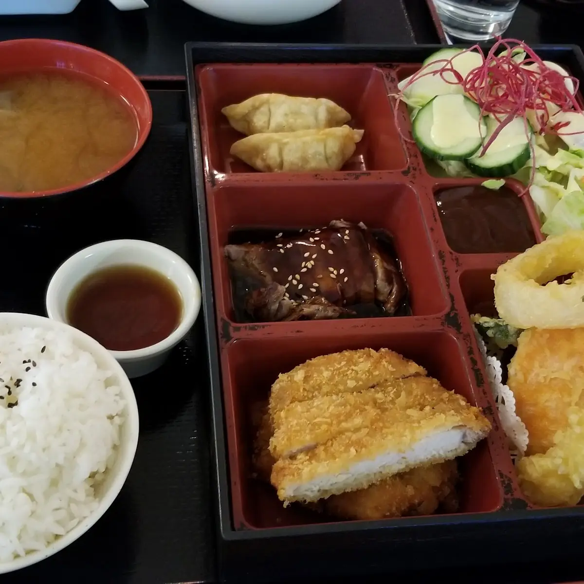 Beef Teriyaki and Shrimp Tempura