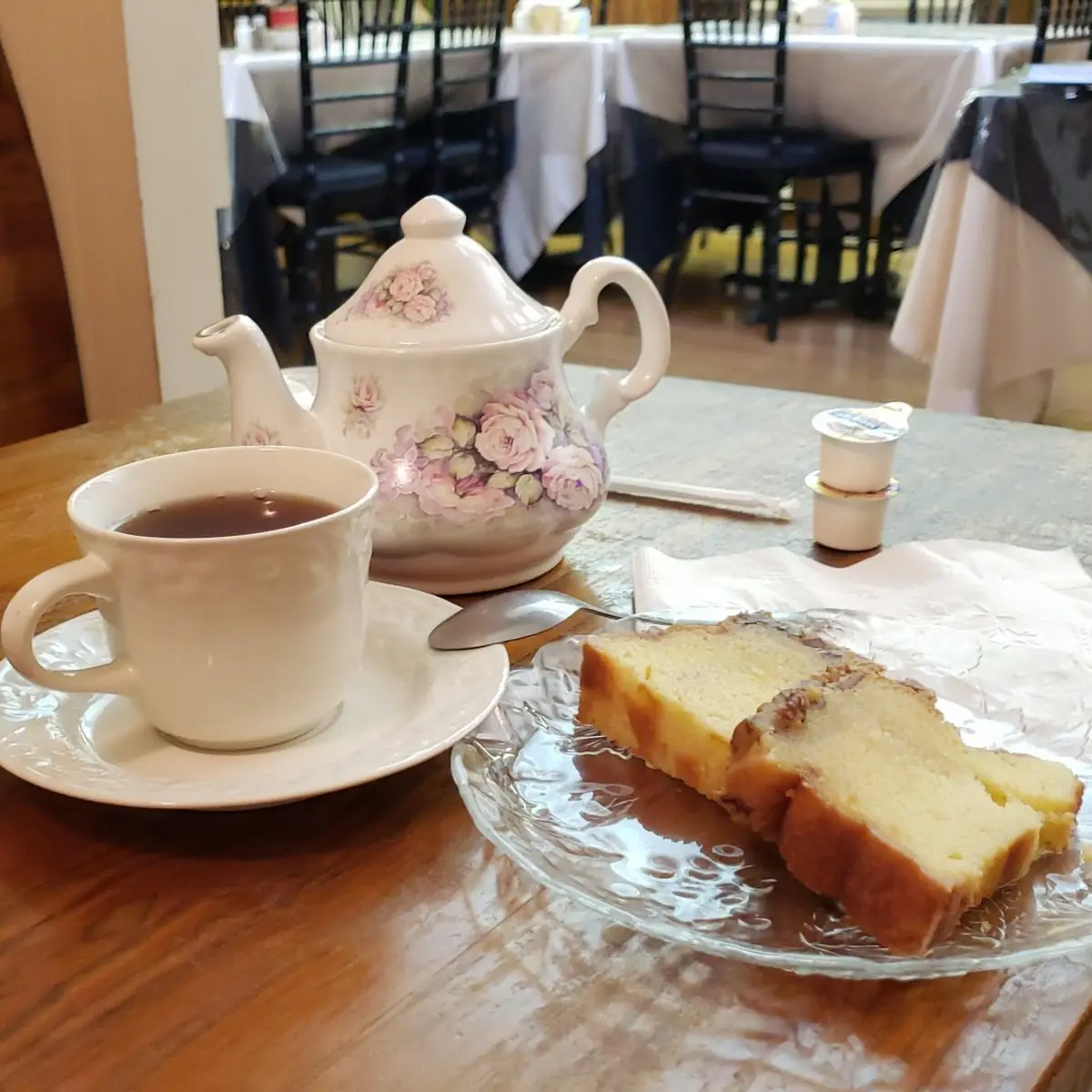 Rum Cake & Hot Tea