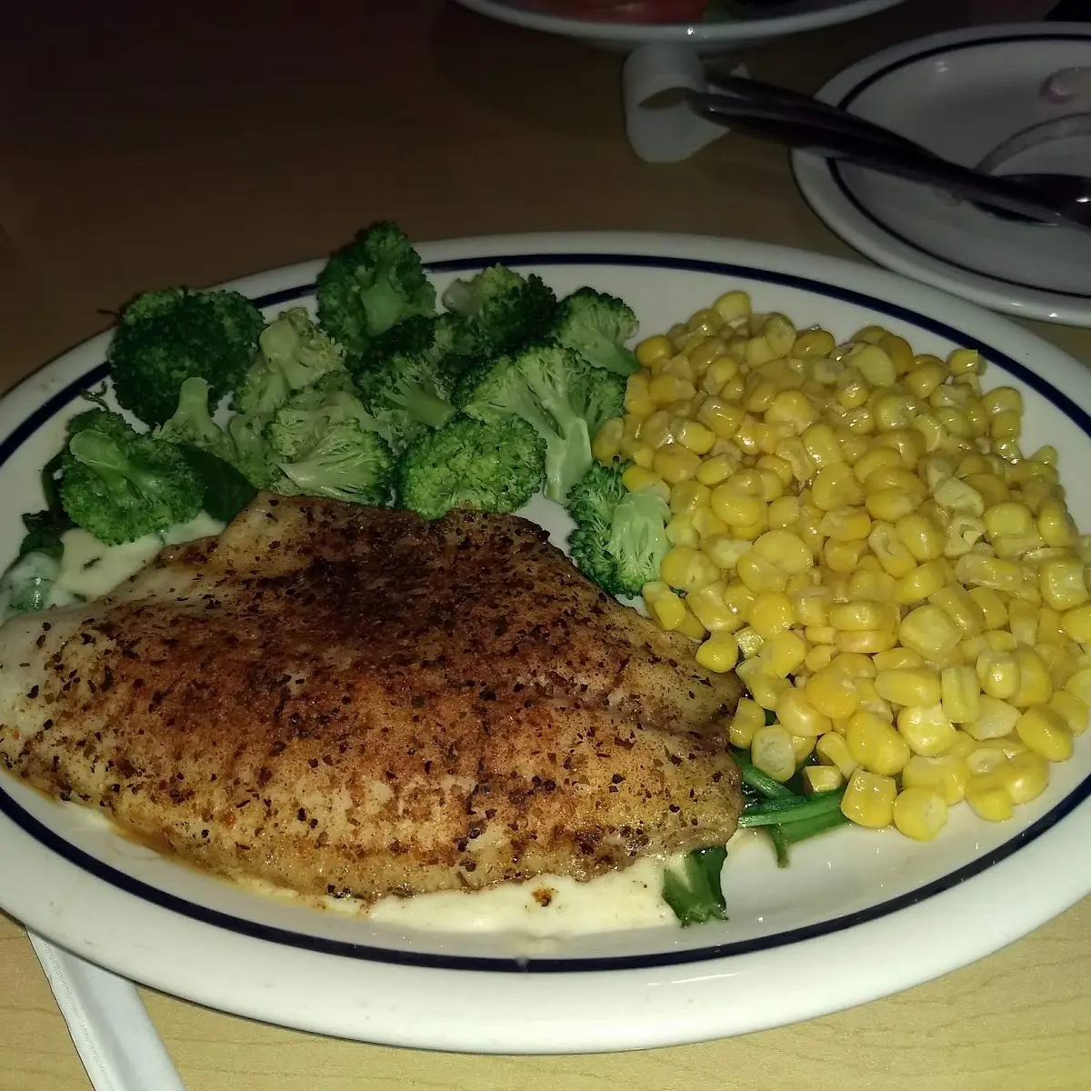 Grilled Chicken Broccoli Corn