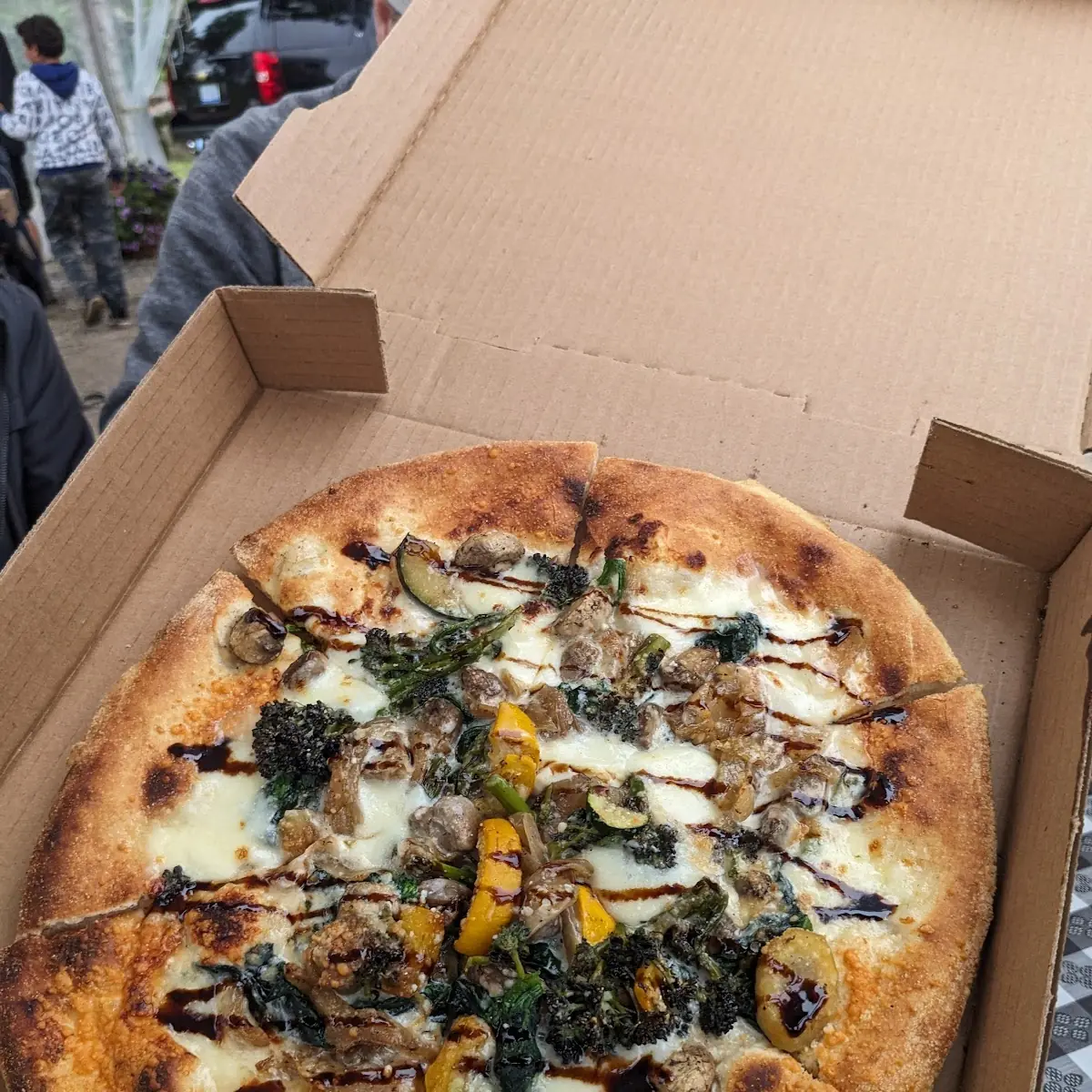 Fire Roasted Kale & Feta Pizza