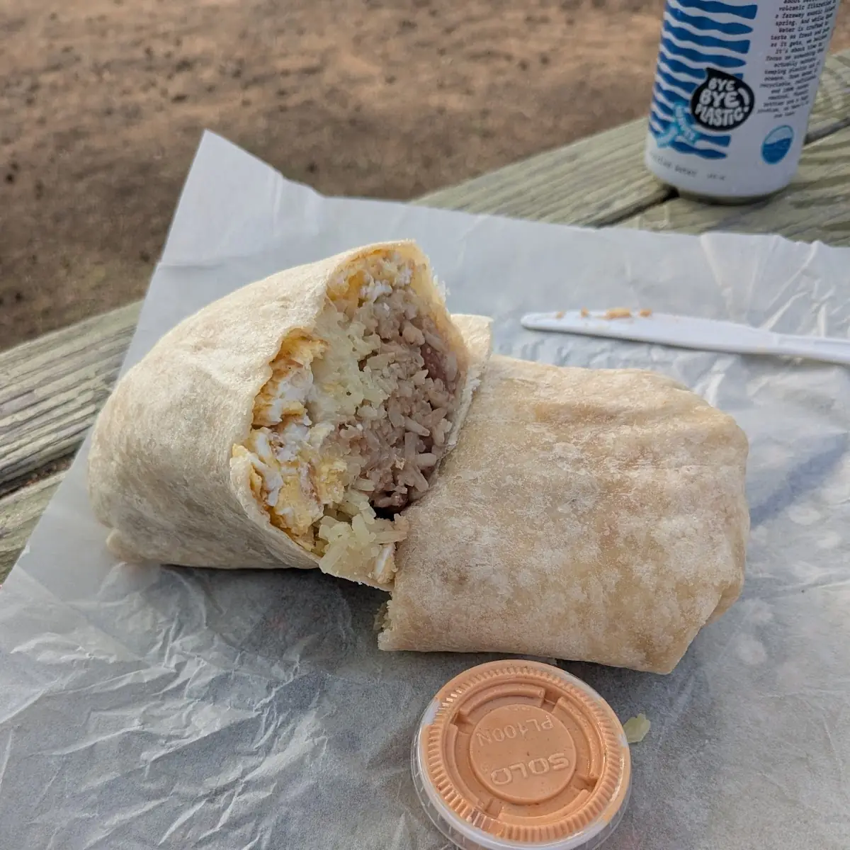 Simple Bean and Cheese Burrito