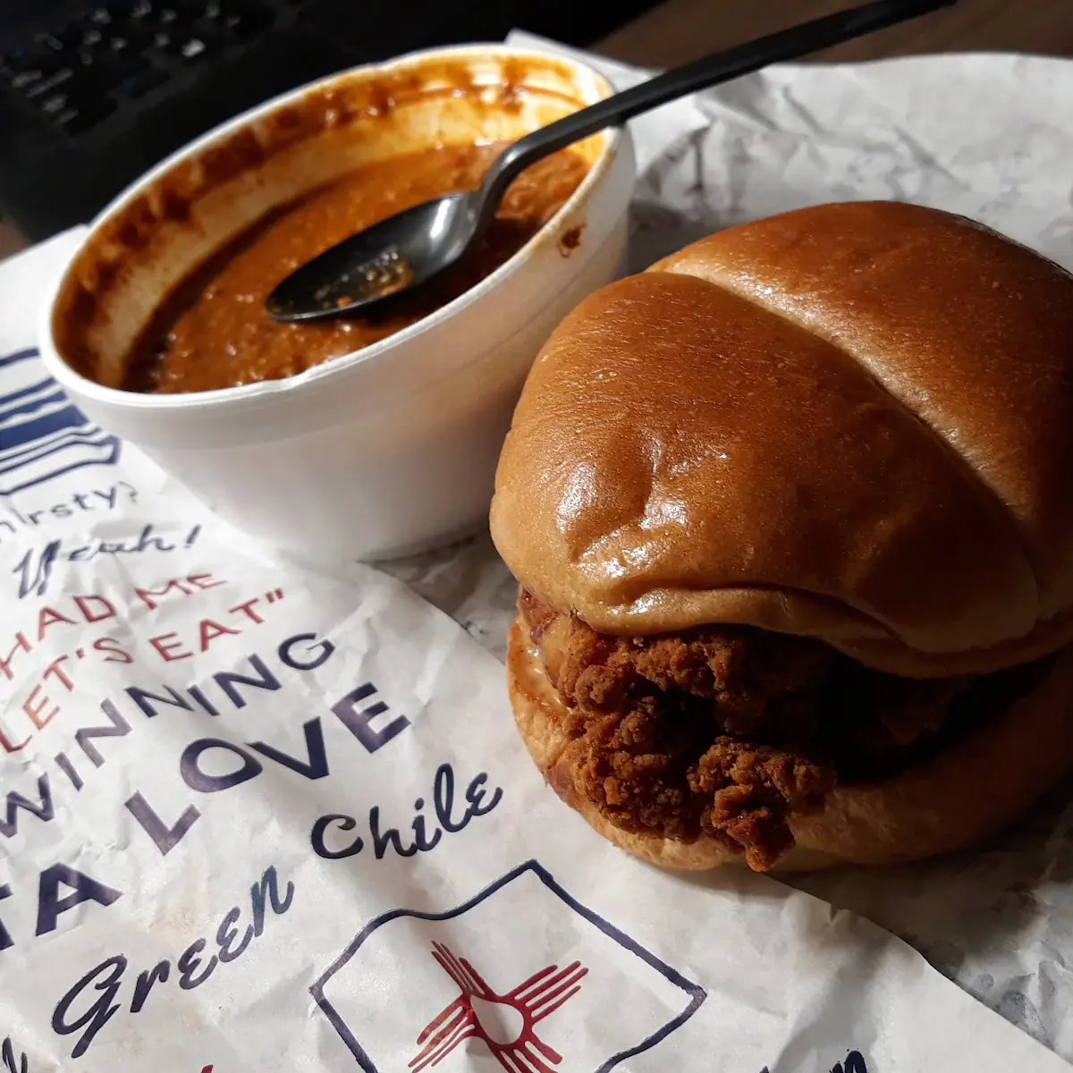 Chicken Burger with Cheese and Green Chili