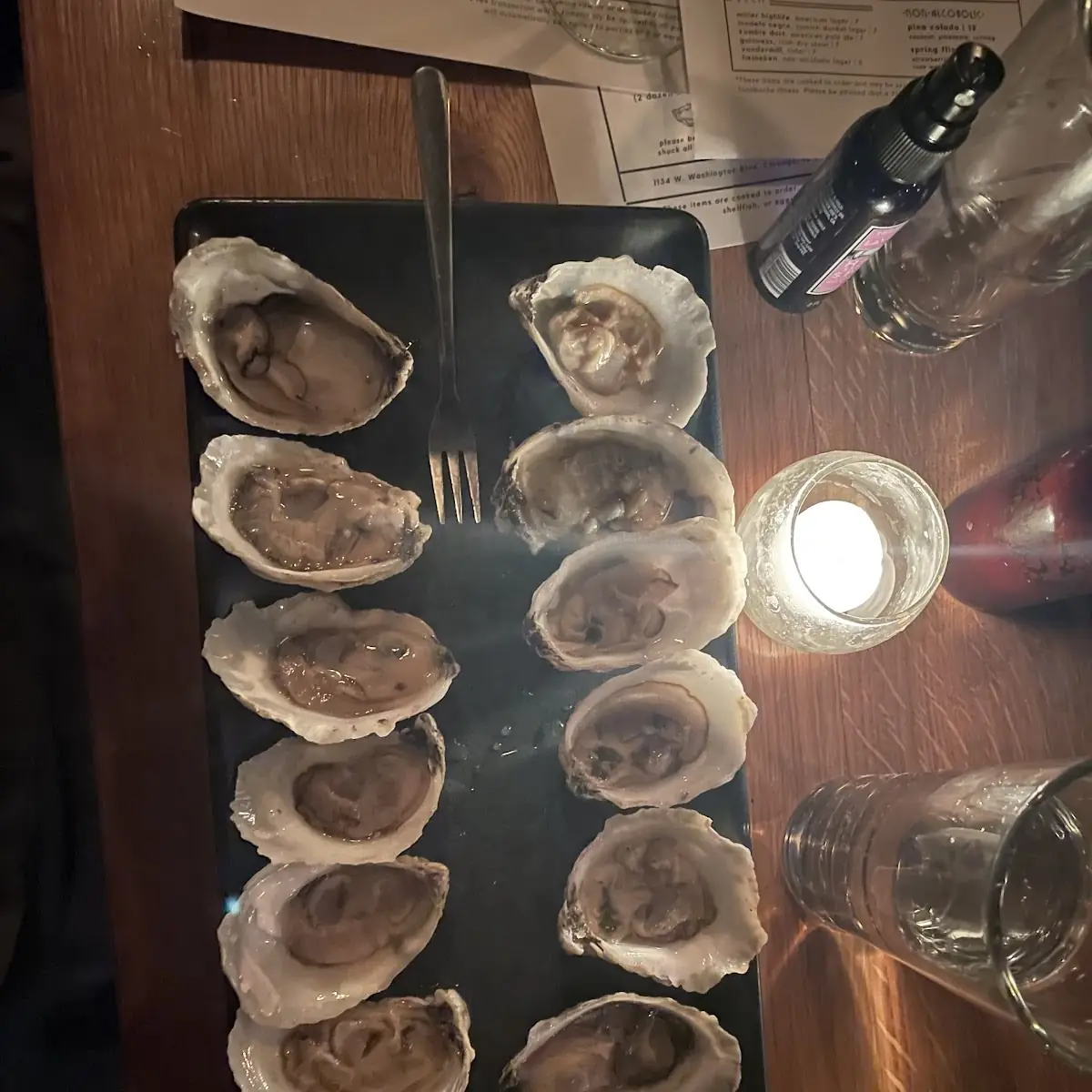 Fresh Oysters Served on Ice