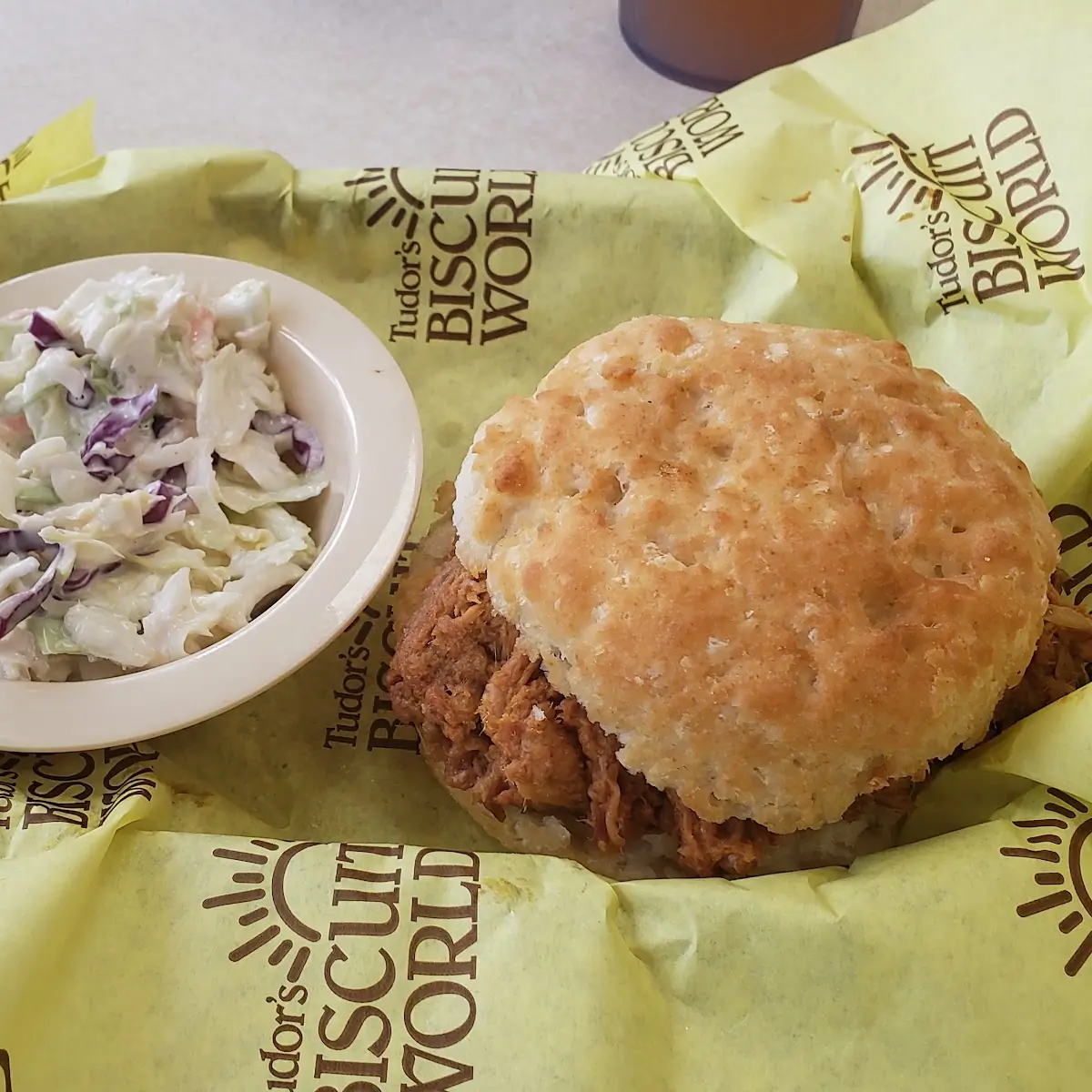 Pulled Pork on a Biscuit Cole Slaw