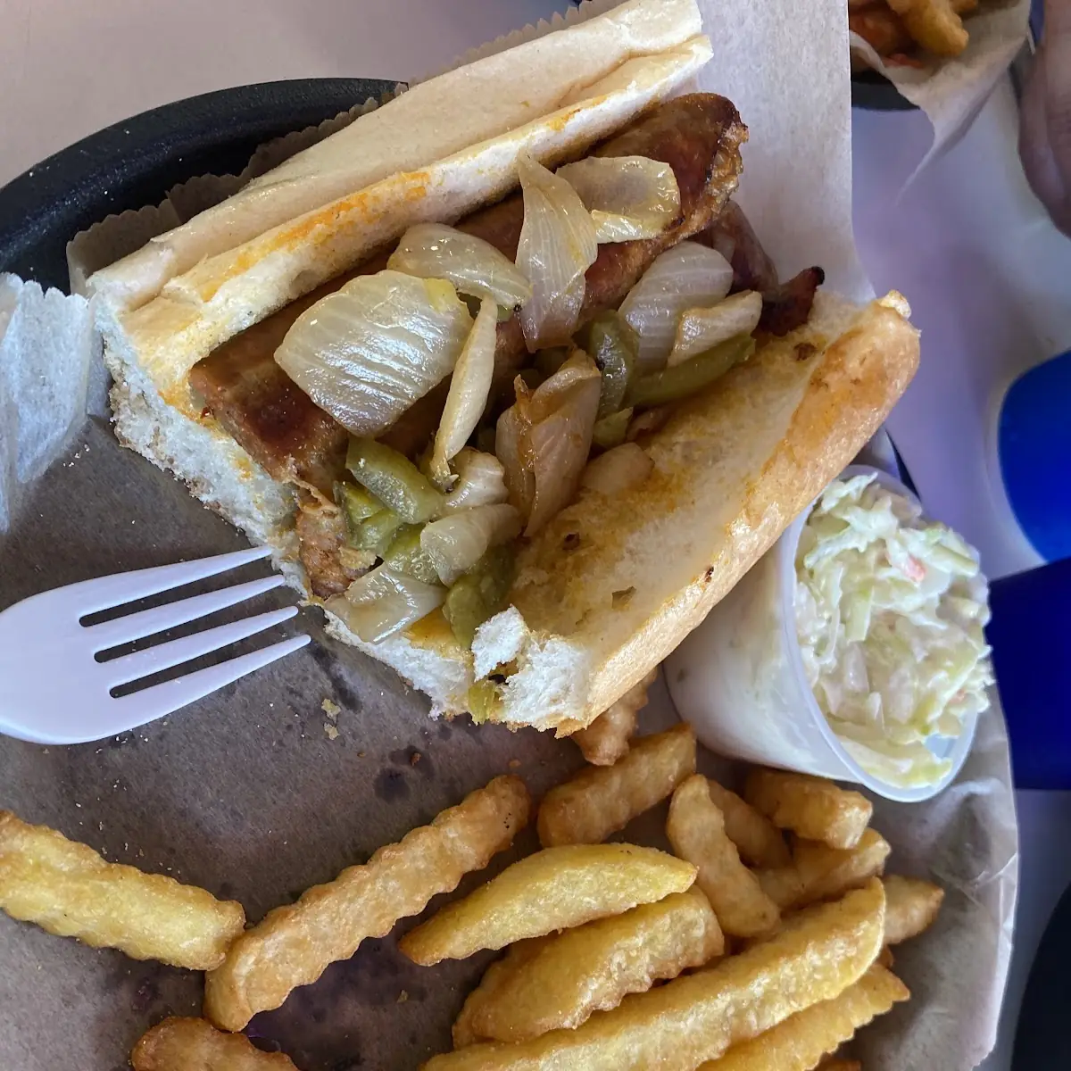 Sausage & Peppers with Fries
