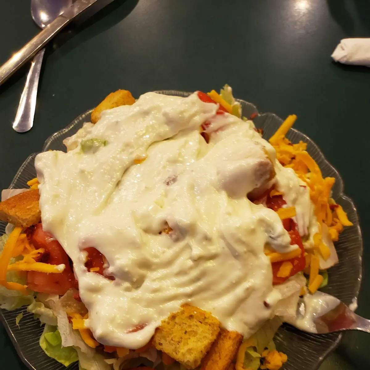 Garden Salad with Extra Chunky Bleu Cheese