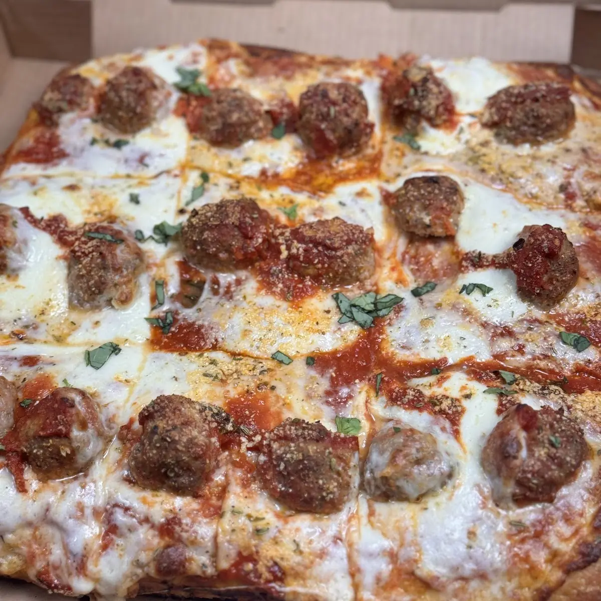 Meatball Pizza
