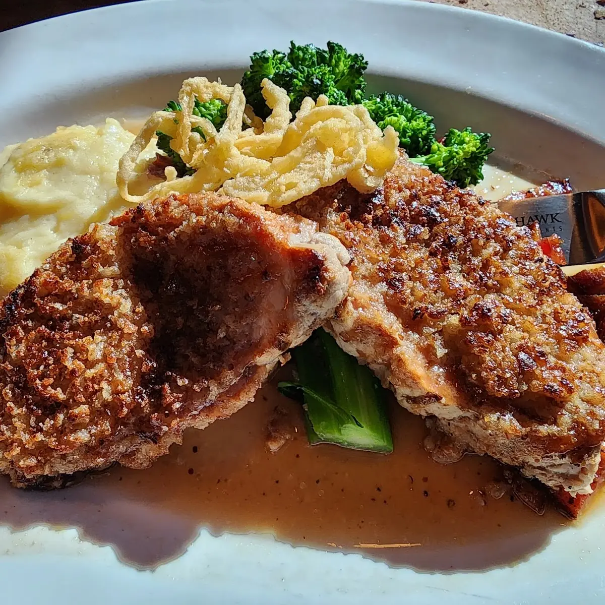 Pretzel-Crusted Pork Chops