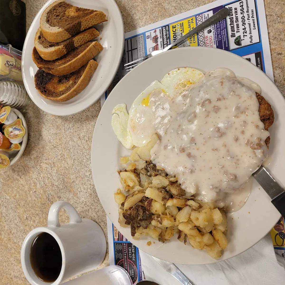 Country Fried Steak and Eggs