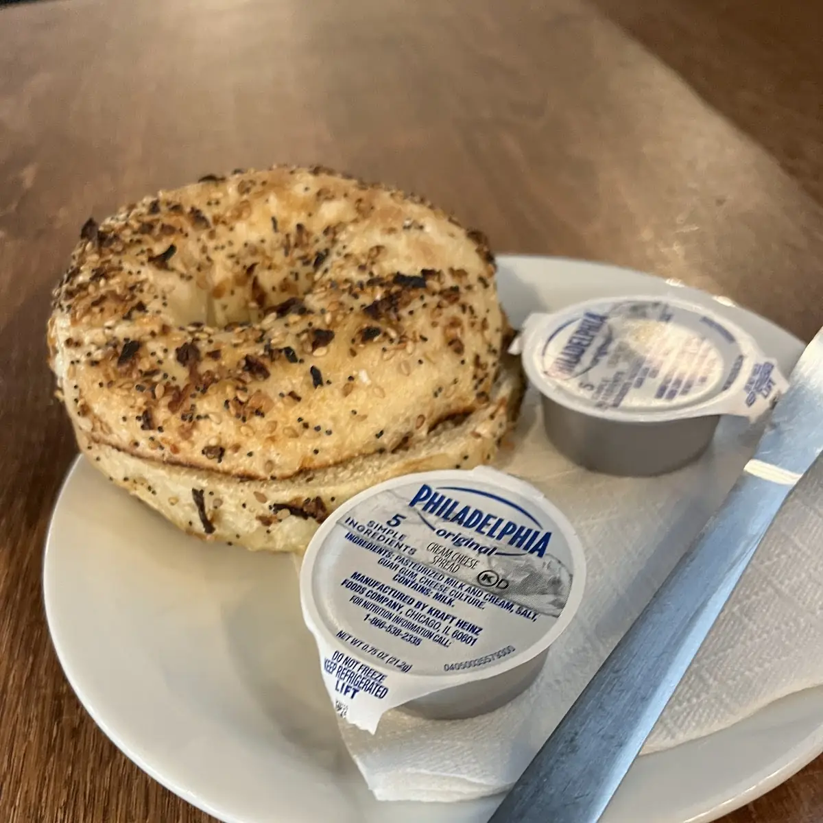 Everything Bagel with Cream Cheese