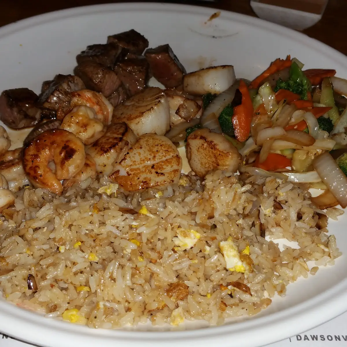 Steak Chicken Shrimp Teriyaki
