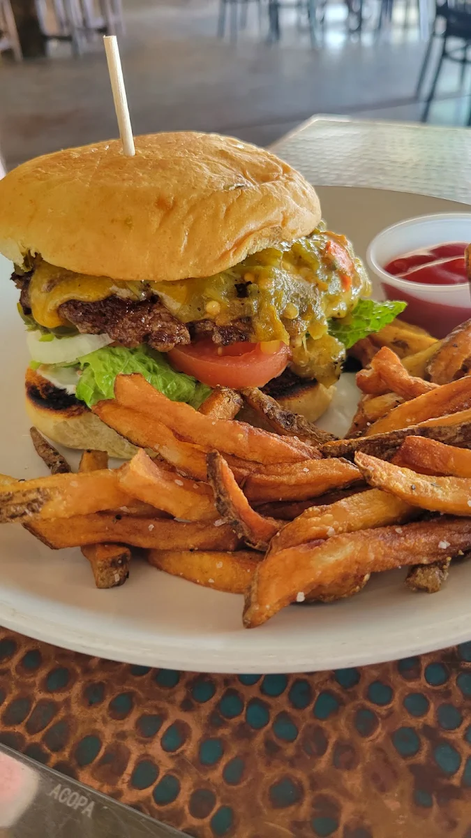 Green Chili Cheeseburger