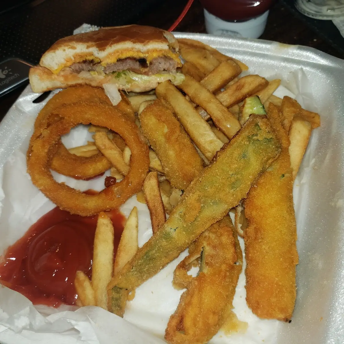 Fried Mix N Jr Cheeseburger