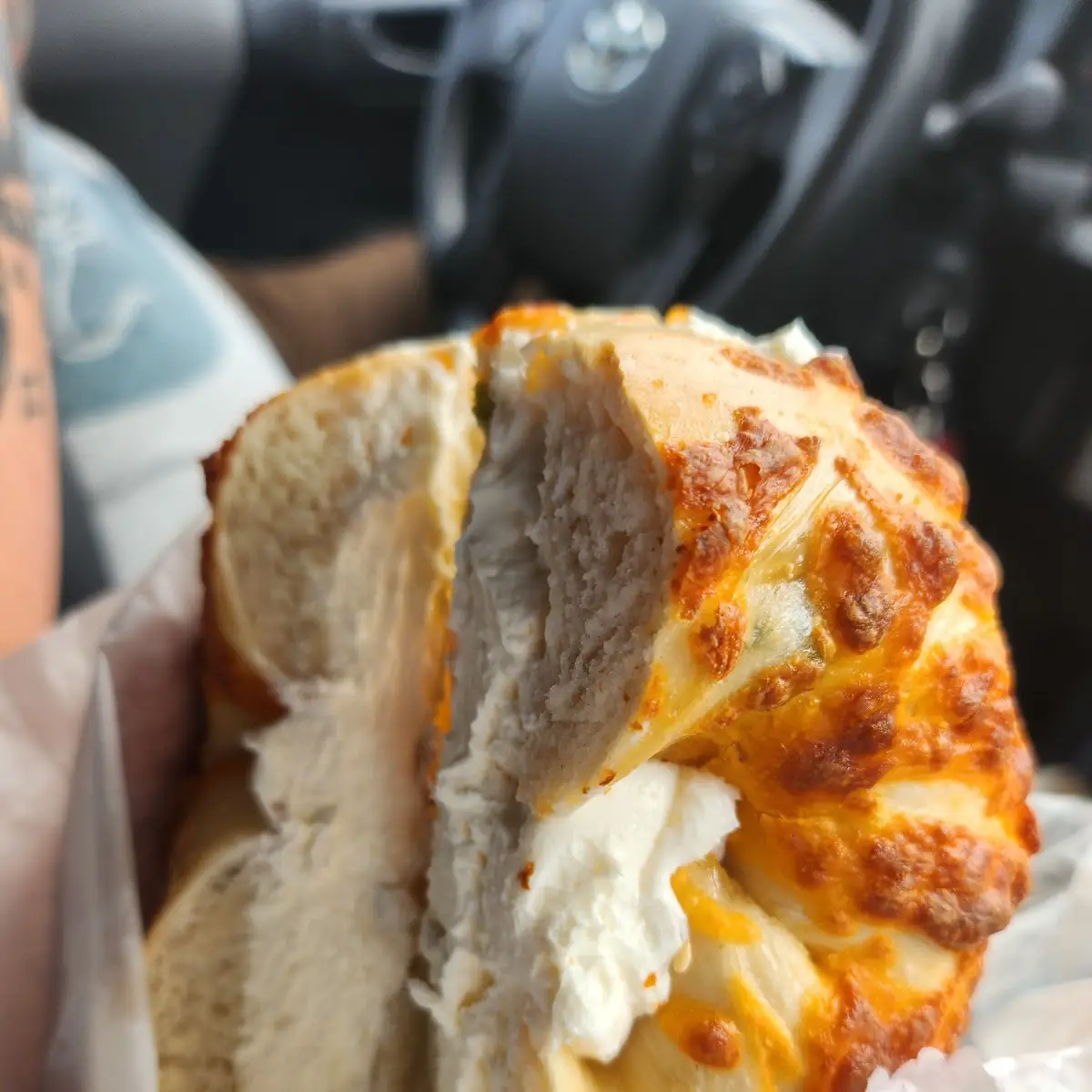 Asiago Bagel and Cream Cheese