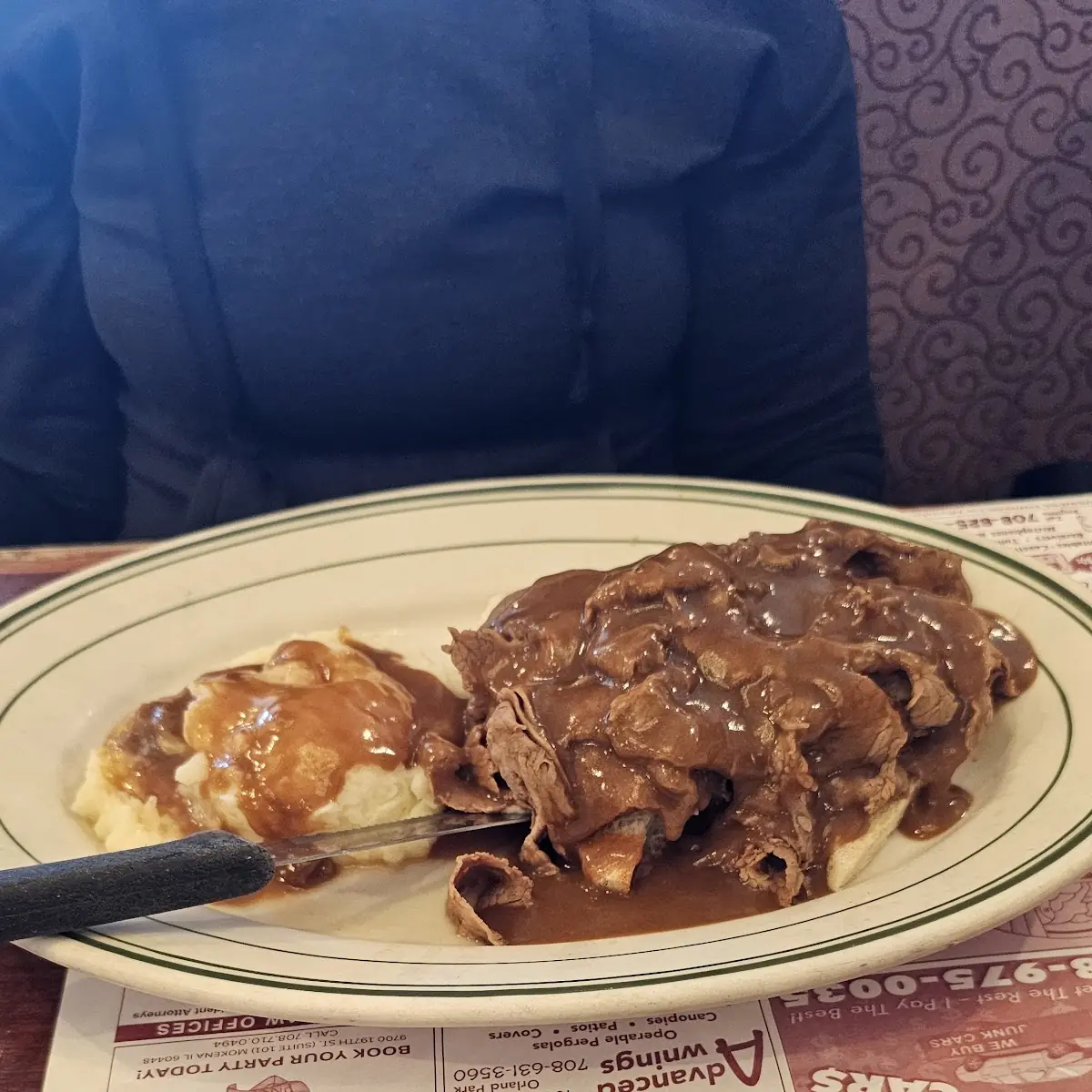 Open Face Beef Sandwich