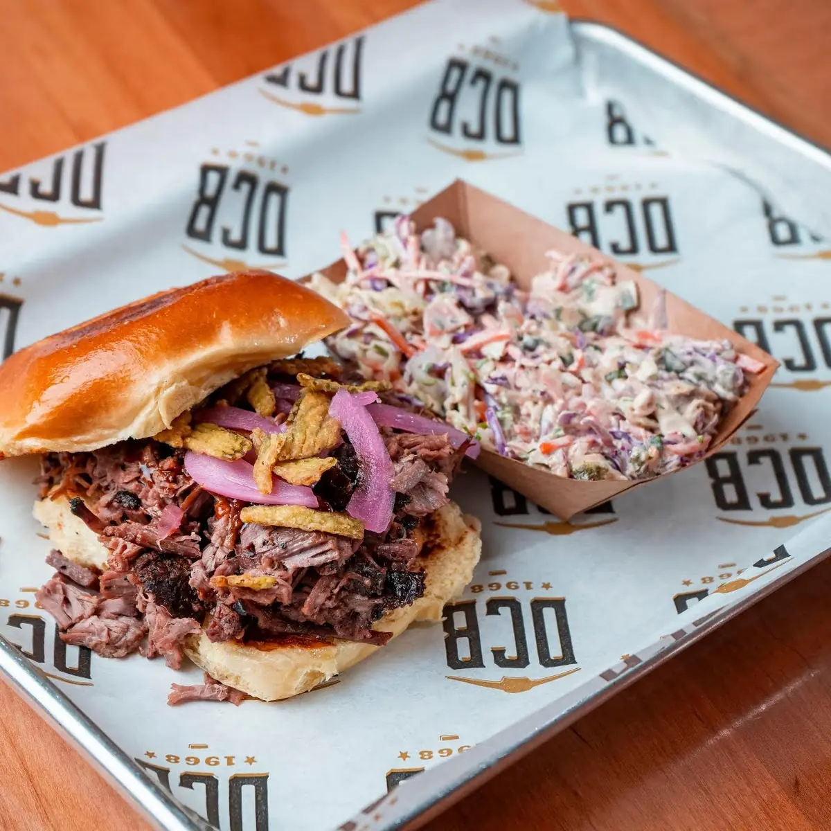 Pulled Pork Sandwich with Coleslaw Side