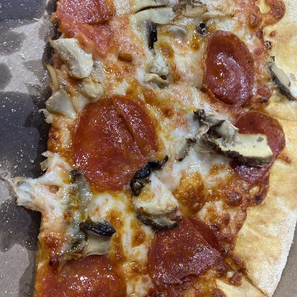 Ultimate Pepperoni with Regular Sauce Mozzarella Cheese and Pepperoni Parm Asiago