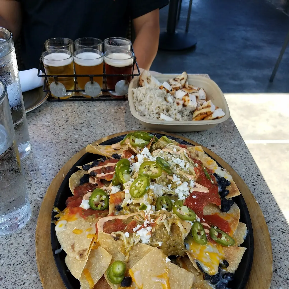 Chicken Chile Verde Nachos