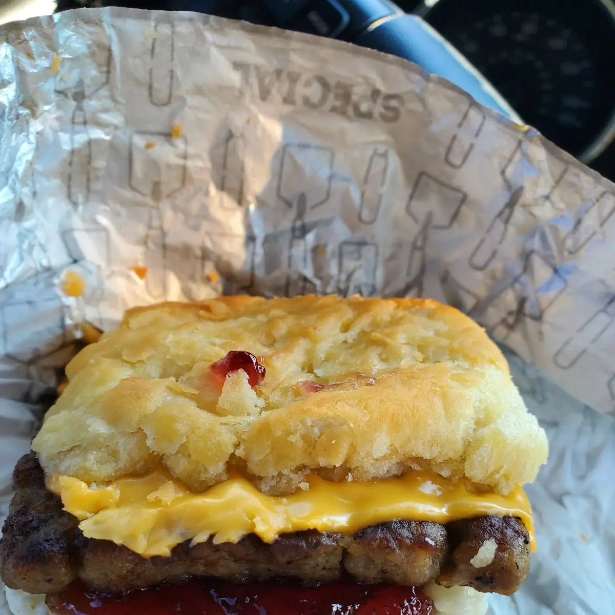 Biscuit Egg Cheese Sausage Biscuit